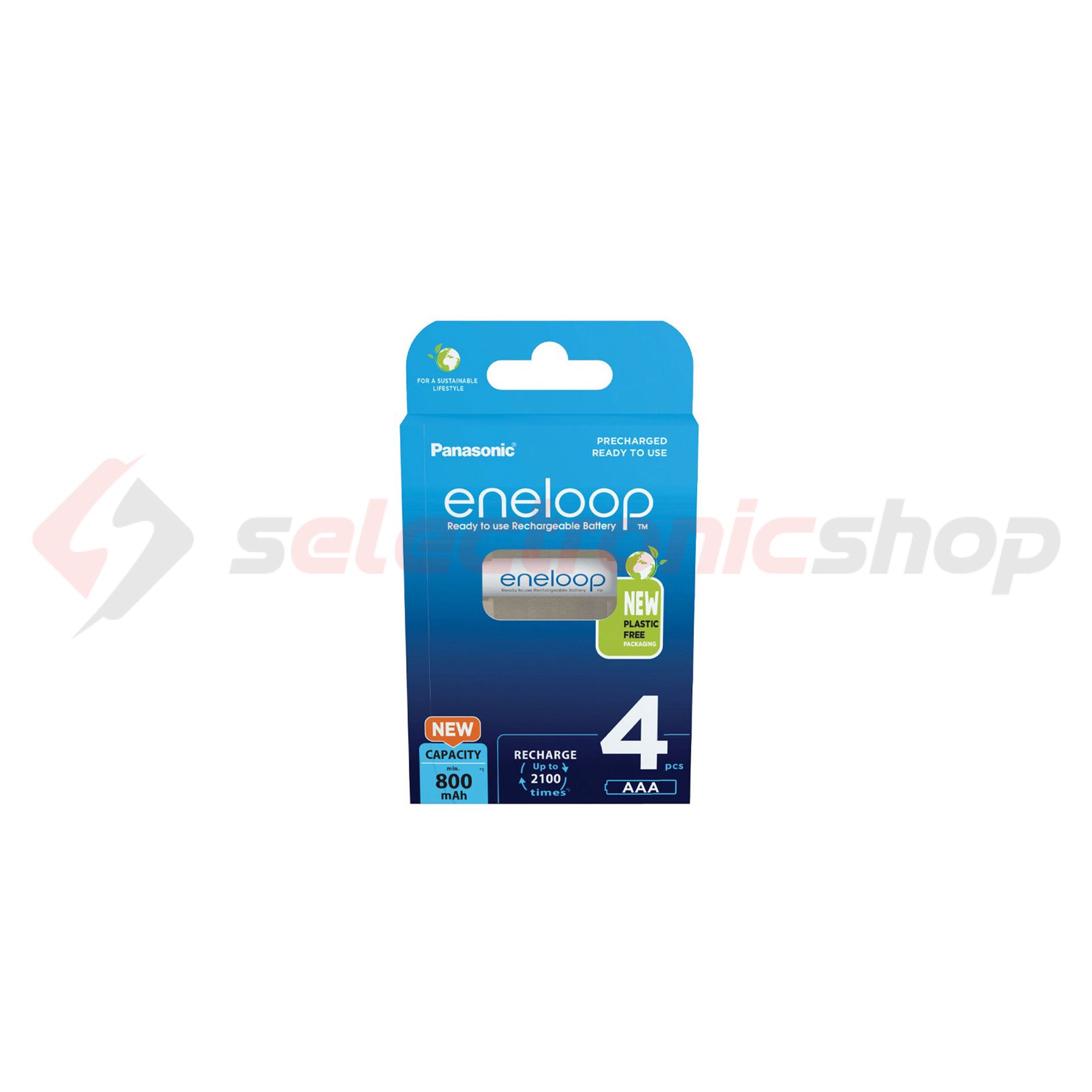 Mikro akkumulátor NiMH (4db) 1.2V 800mAh nikkel-fém-hidrid HR03 Micro(AAA/R03) eneloop Panasonic - BK-4MCDE/4BE