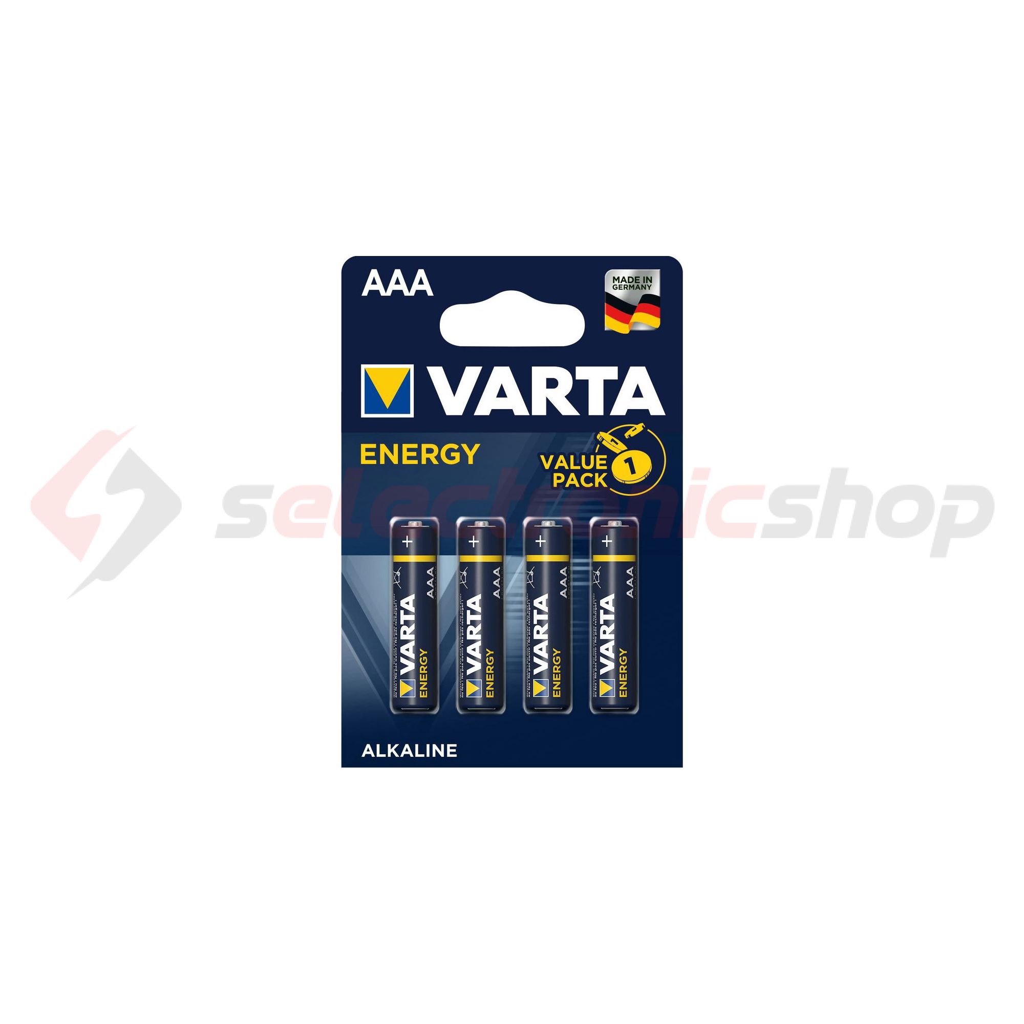 Mikro elem AAA 1.5V alkáli-mangán Micro(AAA/R03) MN2400  Energy VARTA (fehér) - 4 103 229 414
