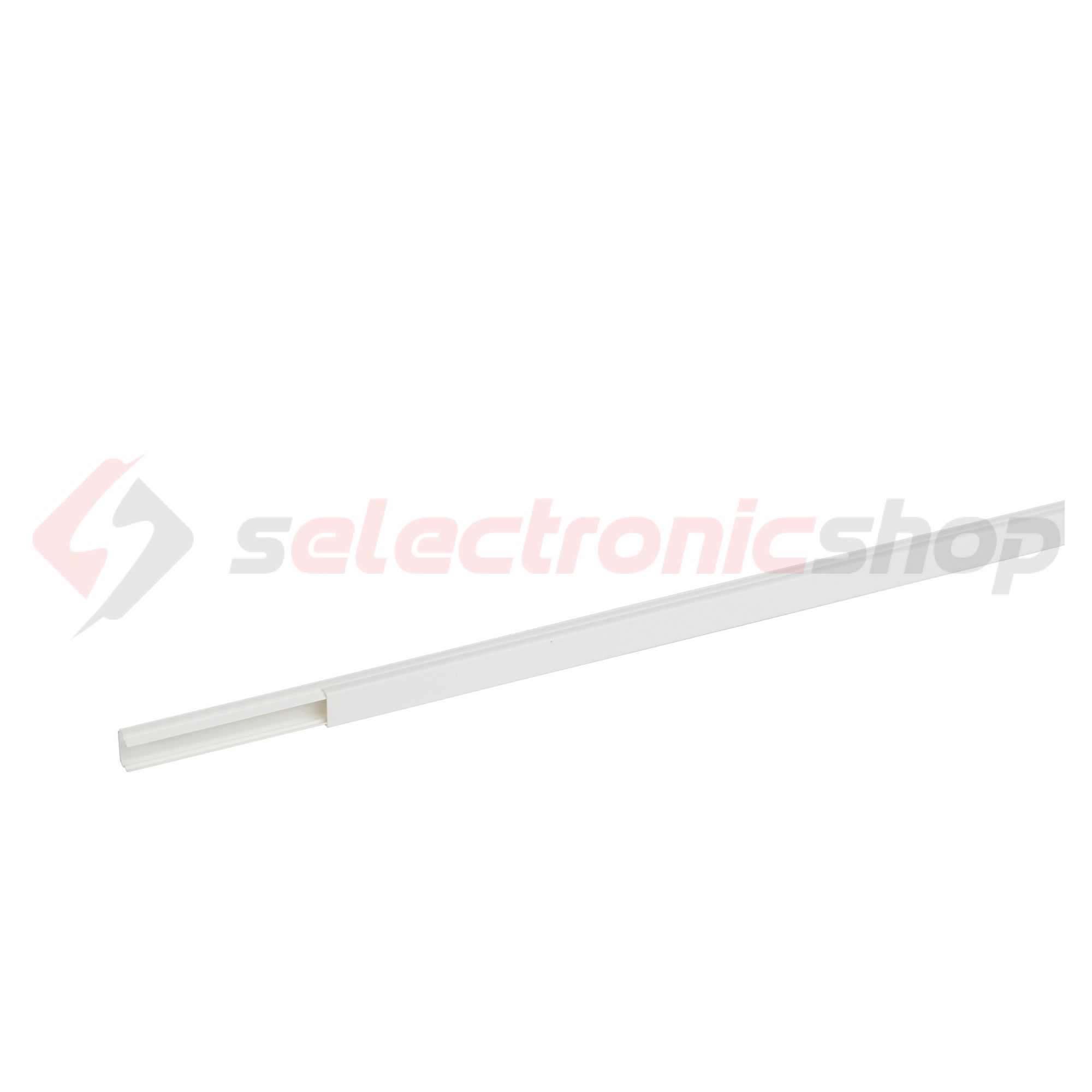 Minicsatorna öntapadós 20mm x 12mm 2000mm kezeletlen műanyag fényesfehér DLP ECO mini LEGRAND - 638129