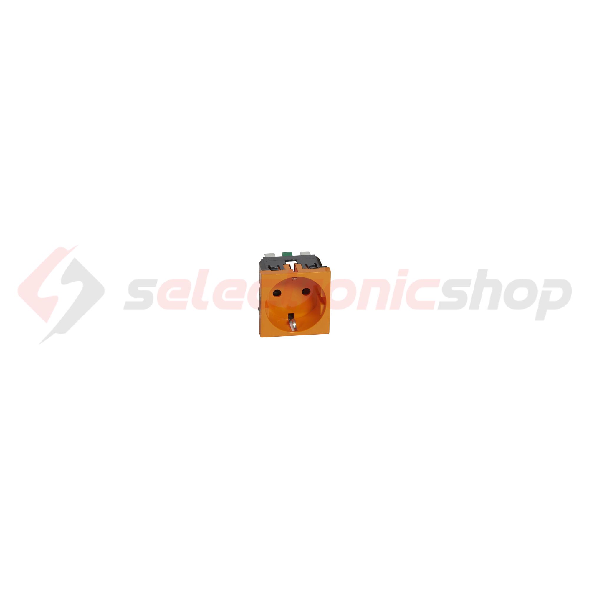 Mosaic 162 dugalj földelt központi fedlap gyerekzárral narancs IP41 modultartó LEGRAND - 077217