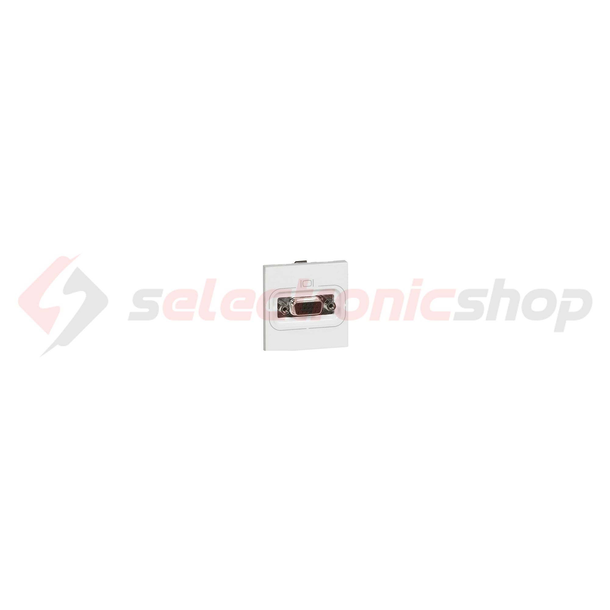 Mosaic adatcsatlakozó betét közp. fedéllel HD15 2m kábellel műanyag fehér LEGRAND - 078757