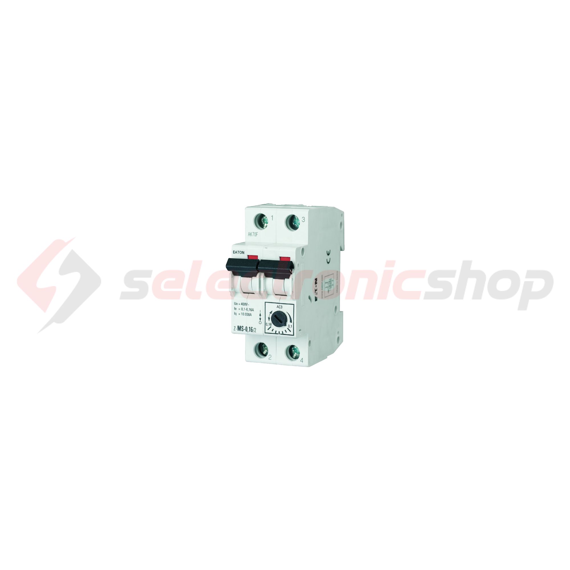 Motorvédő kapcsoló sorolható 0.63-1A-hő 10kA fix mágneses csavaros Z-MS-1,0/2 EATON - 248393