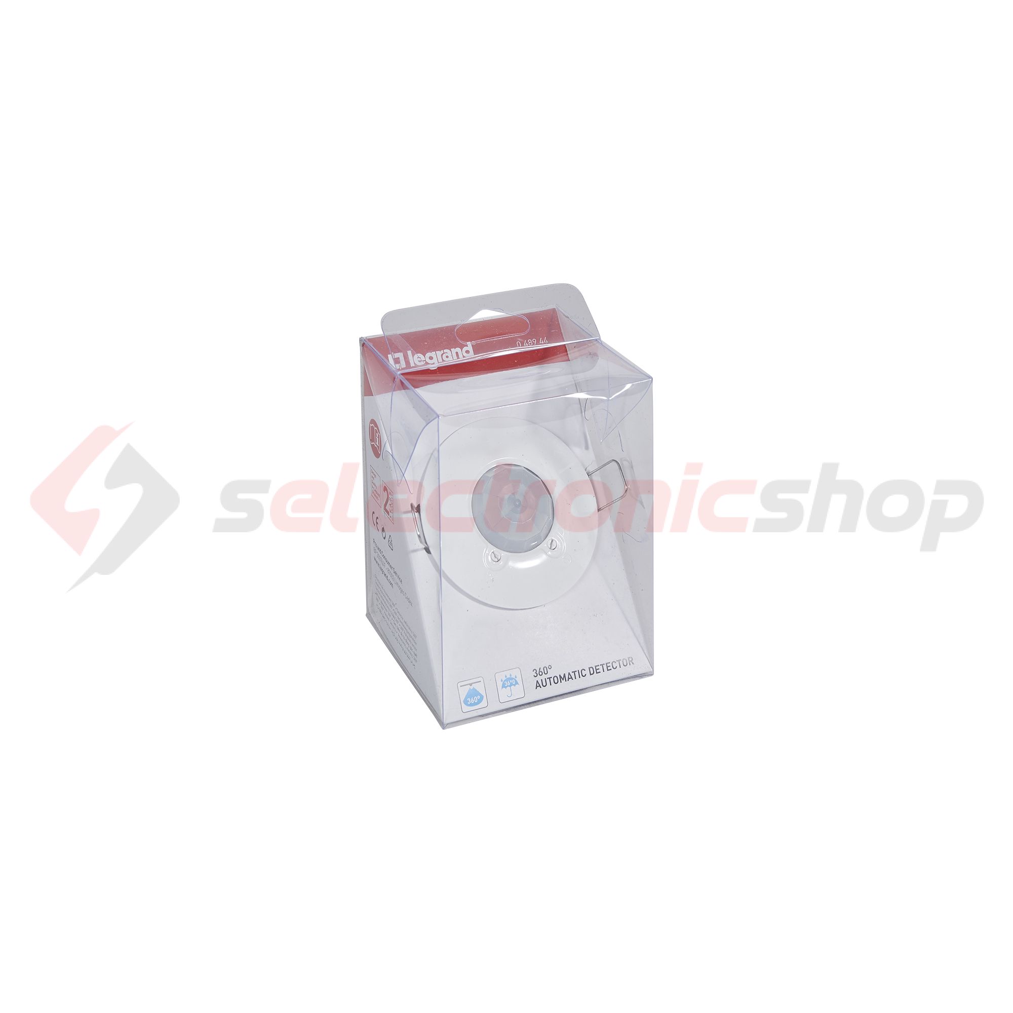 Mozgásérzékelő álmennyezetbe 360° PIR 8m-érzékelésátmérő 240V fehér IP41 LEGRAND - 048944
