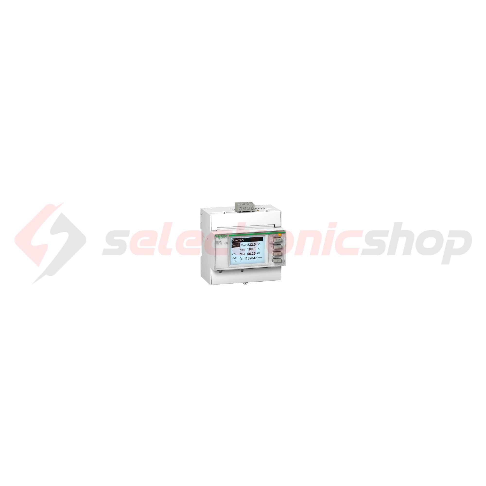 Multifunkciós teljesítménymérő sorolható MODBUS 6A áramváltós 50-330V PowerLogic PM3000 Schneider - METSEPM3255