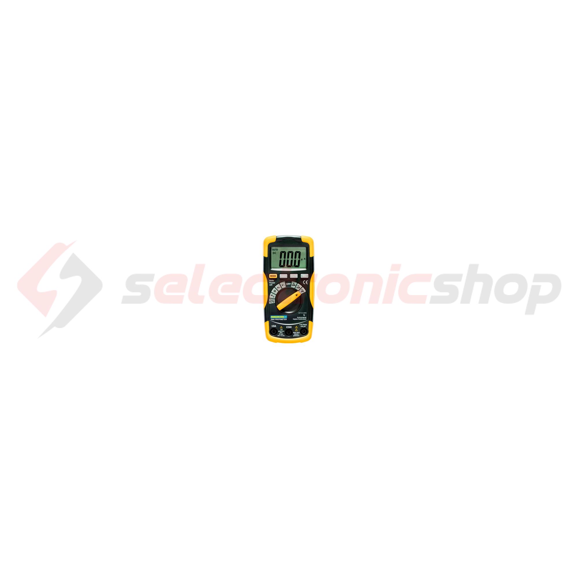 Multiméter V-A-Ohm-°C digitális 600VDC 600VAC 10ADC 10AAC 20MOhm Pancontrol - PAN Profimeter