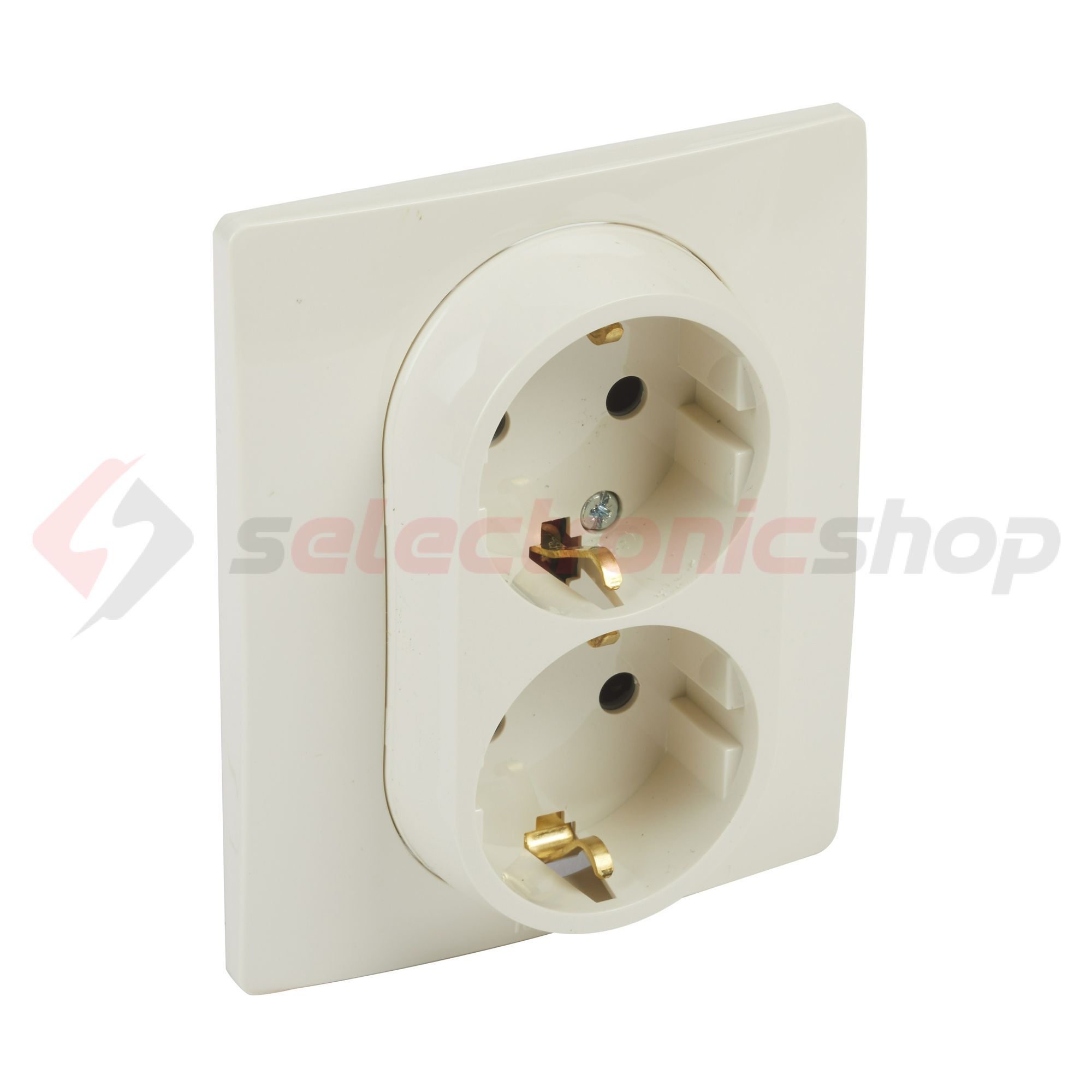 Niloé 162/2 dugalj földelt központi fedlap bézs IP31 süllyesztett csavaros LEGRAND - 764634