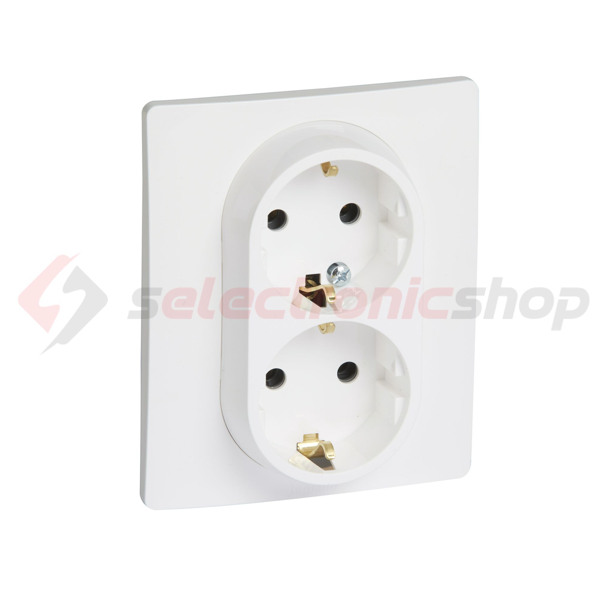 Niloé 162/2 dugalj földelt központi fedlap fehér IP31 süllyesztett csavaros LEGRAND - 764534