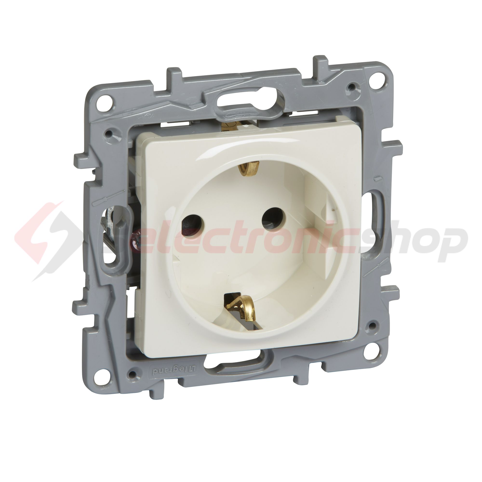 Niloé 162 dugalj földelt központi fedlap gyerekzárral bézs IP20 süllyesztett csavaros LEGRAND - 764629