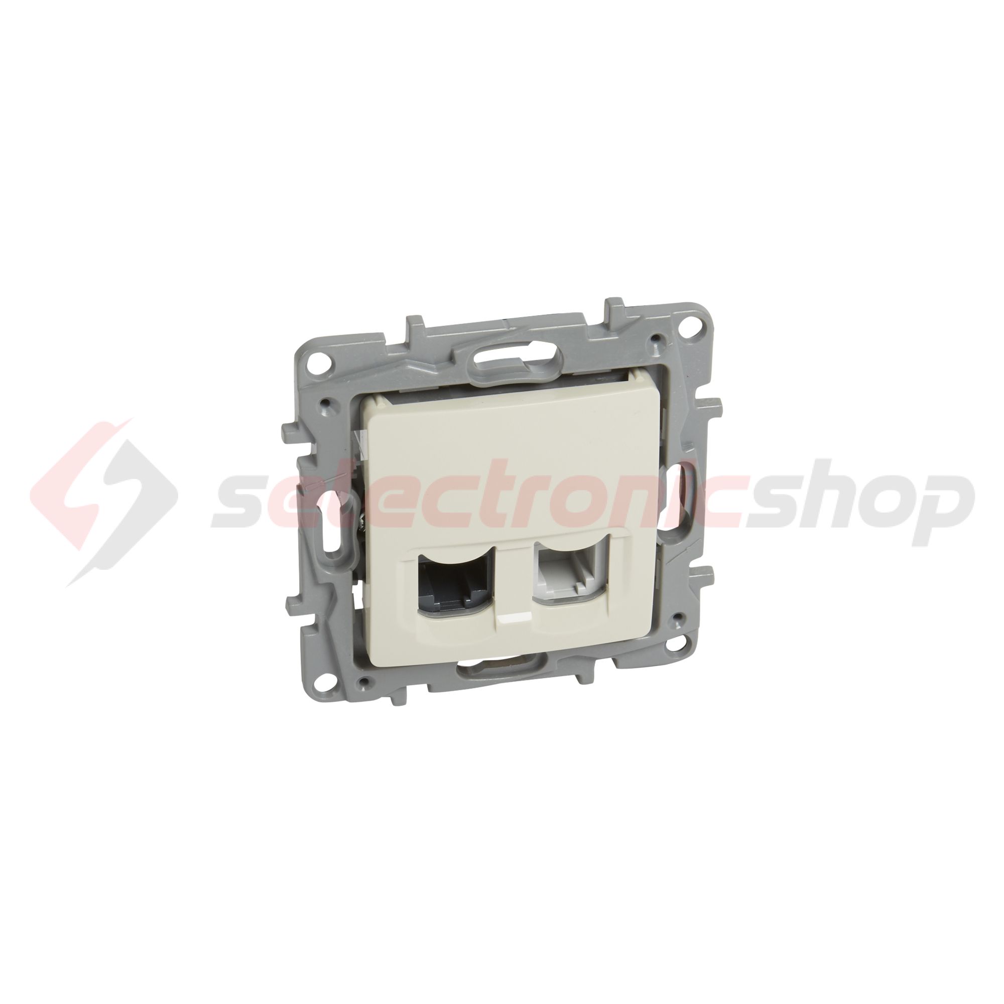 Niloé adatcsatlakozó betét közp. fedéllel RJ45/RJ11 Cat5 műanyag bézs LEGRAND - 764670