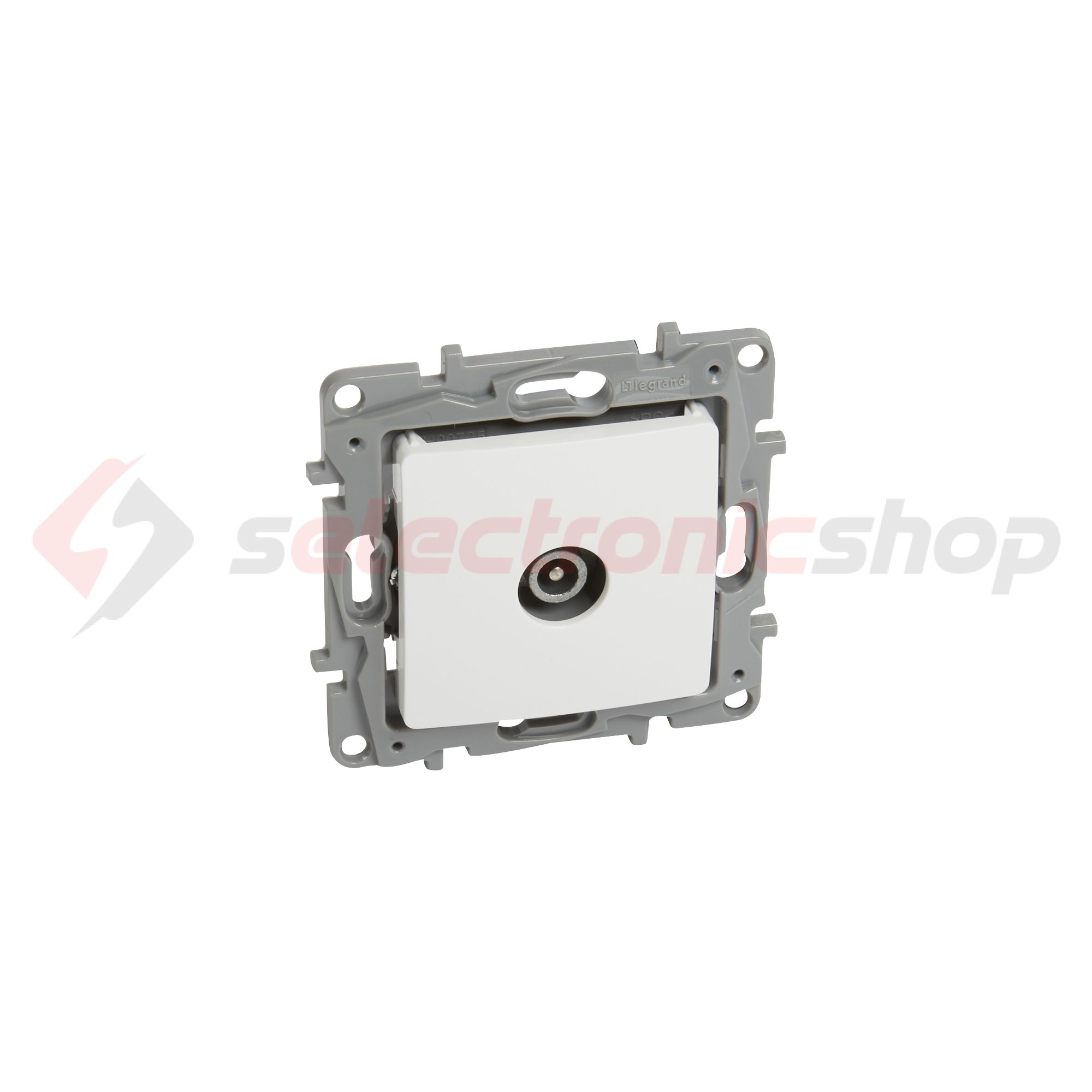 Niloé antenna aljzat TV körmös süllyesztett fehér 1-kimenet átmenő 14dB/860MHz LEGRAND - 764552