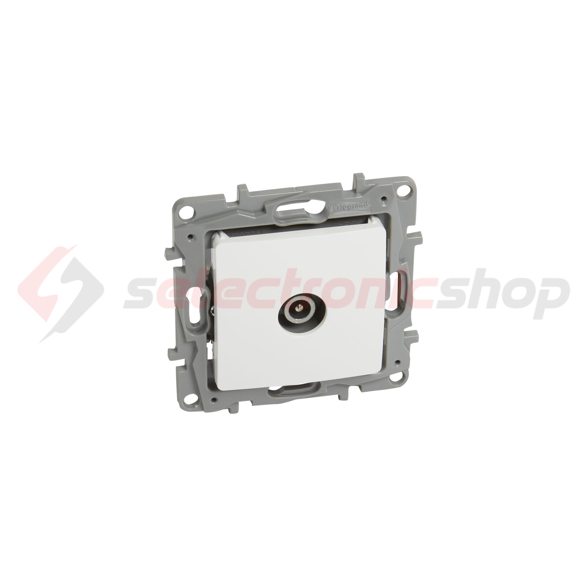 Niloé antenna aljzat TV körmös süllyesztett fehér 1-kimenet MM-végzáró 10dB/860MHz LEGRAND - 764555