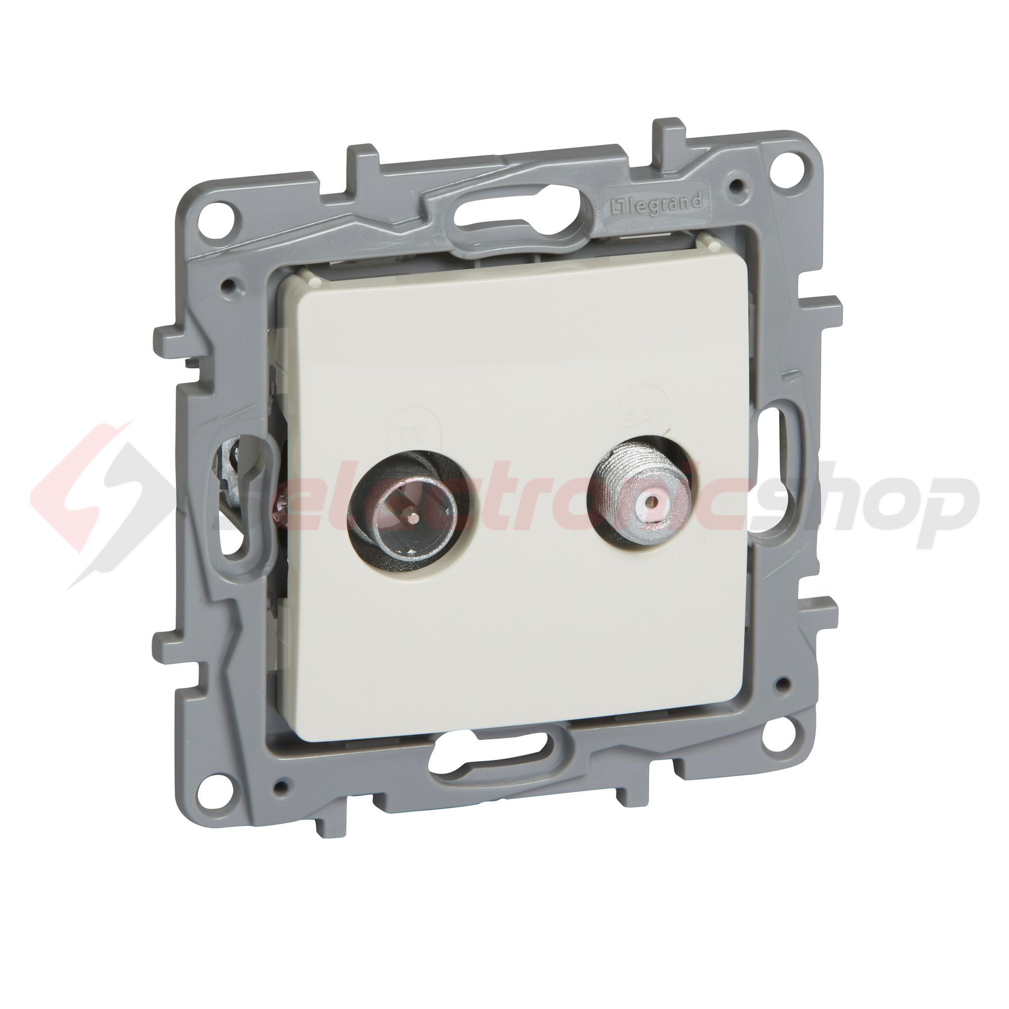 Niloé antenna aljzat TV-SAT süllyesztett bézs 2-kimenet MM-végzáró 10dB/860MHz LEGRAND - 764658