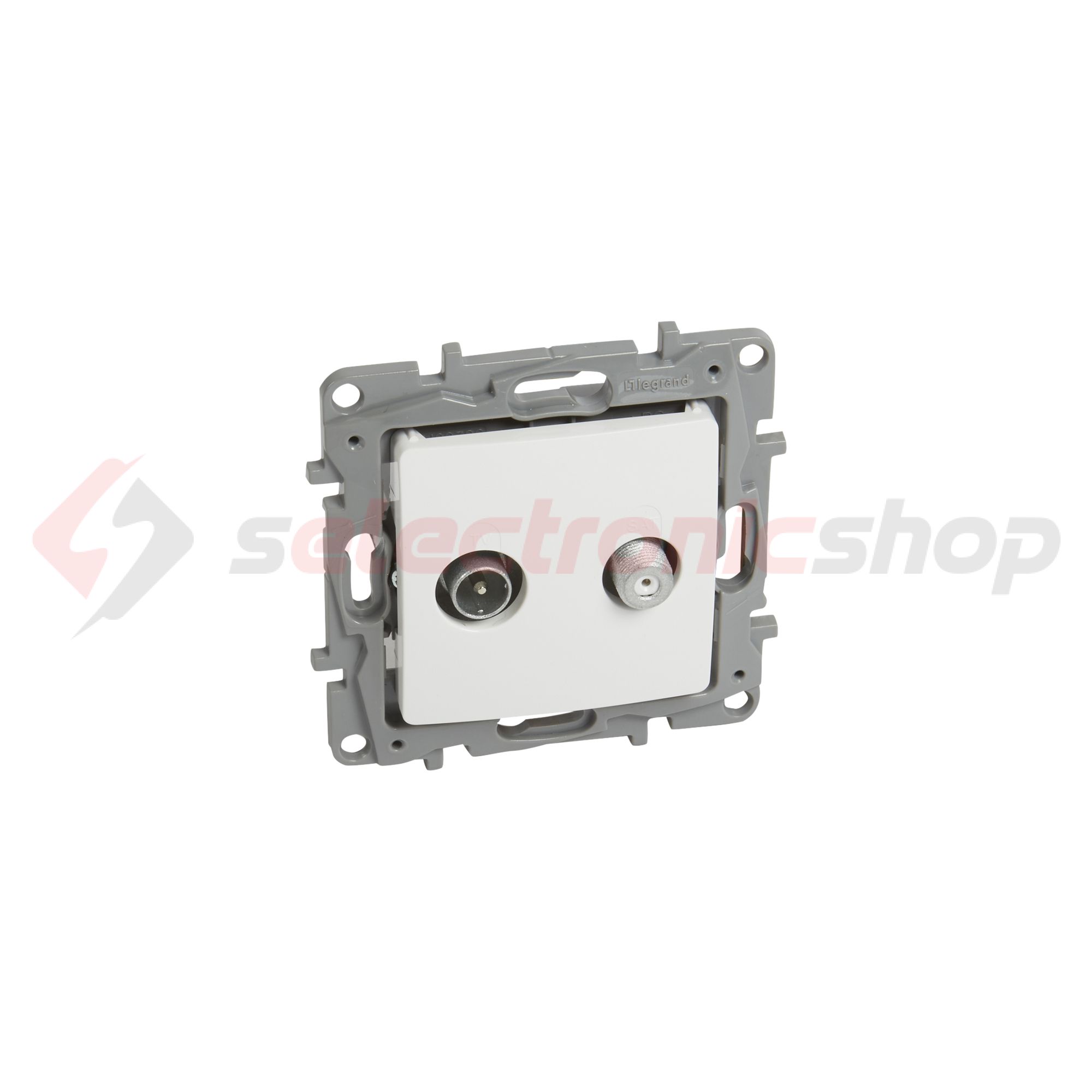 Niloé antenna aljzat TV-SAT süllyesztett fehér 2-kimenet végzáró 10dB/860MHz LEGRAND - 764558