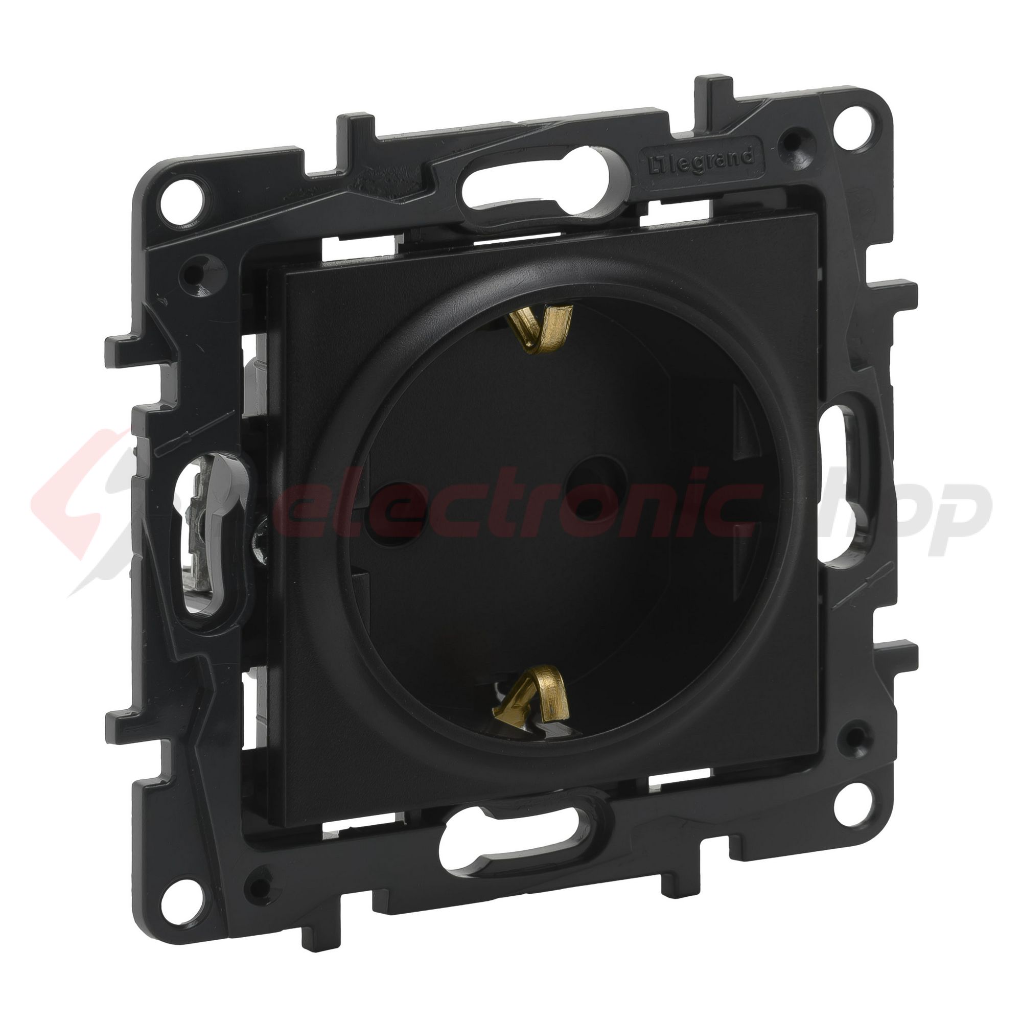 NiloéStep 162 dugalj gyerekzárral fekete IP20 süllyesztett rugós LEGRAND - 863520