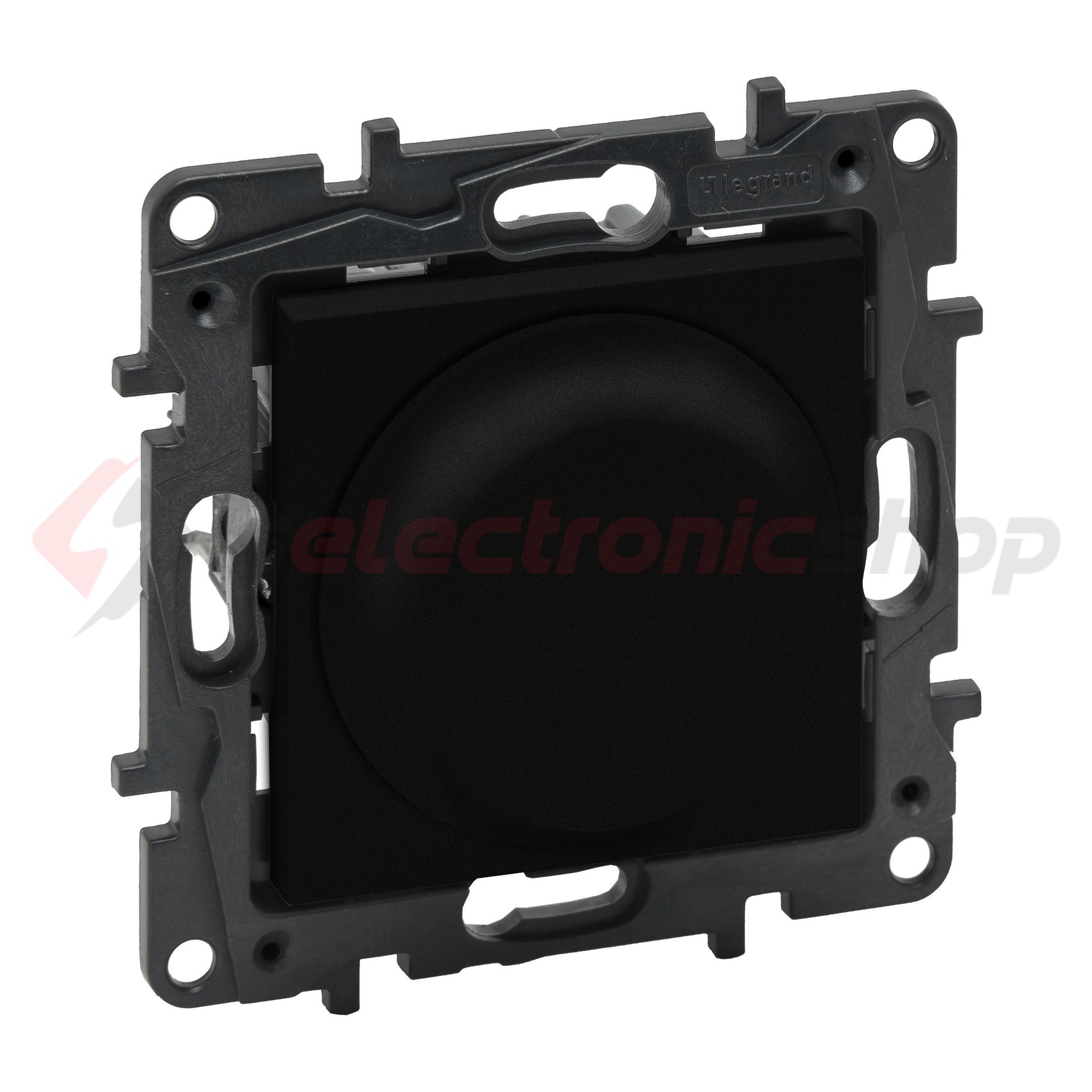 NiloéStep fényerőszabályzó 2vez. betét közp. fedéllel forgatógomb fekete 300W LEGRAND - 863552