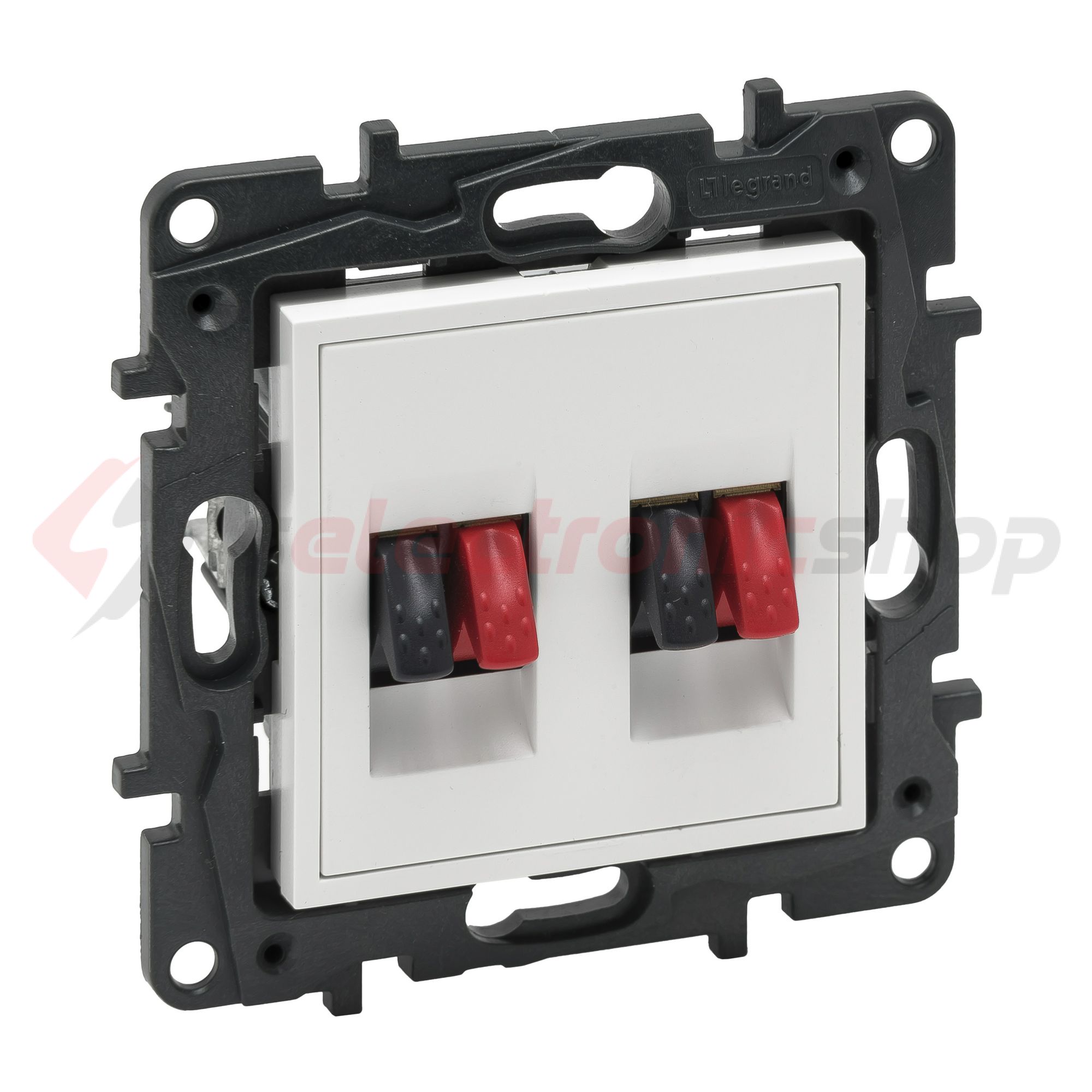 NiloéStep 2xhangszóró csatlakozó közp. fedéllel sztereó fehér LEGRAND - 863186