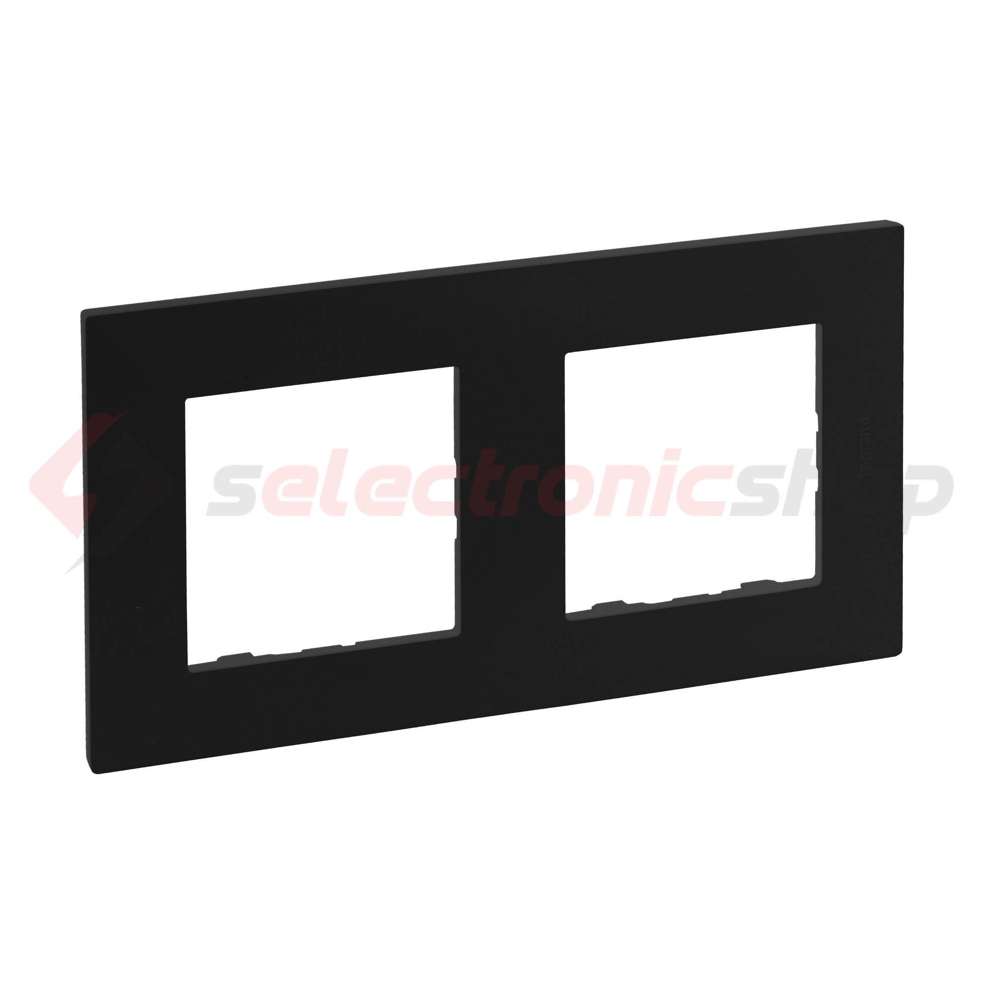 NiloéStep keret 2-egység vízszintes és függőleges műanyag fekete kezeletlen LEGRAND - 863592