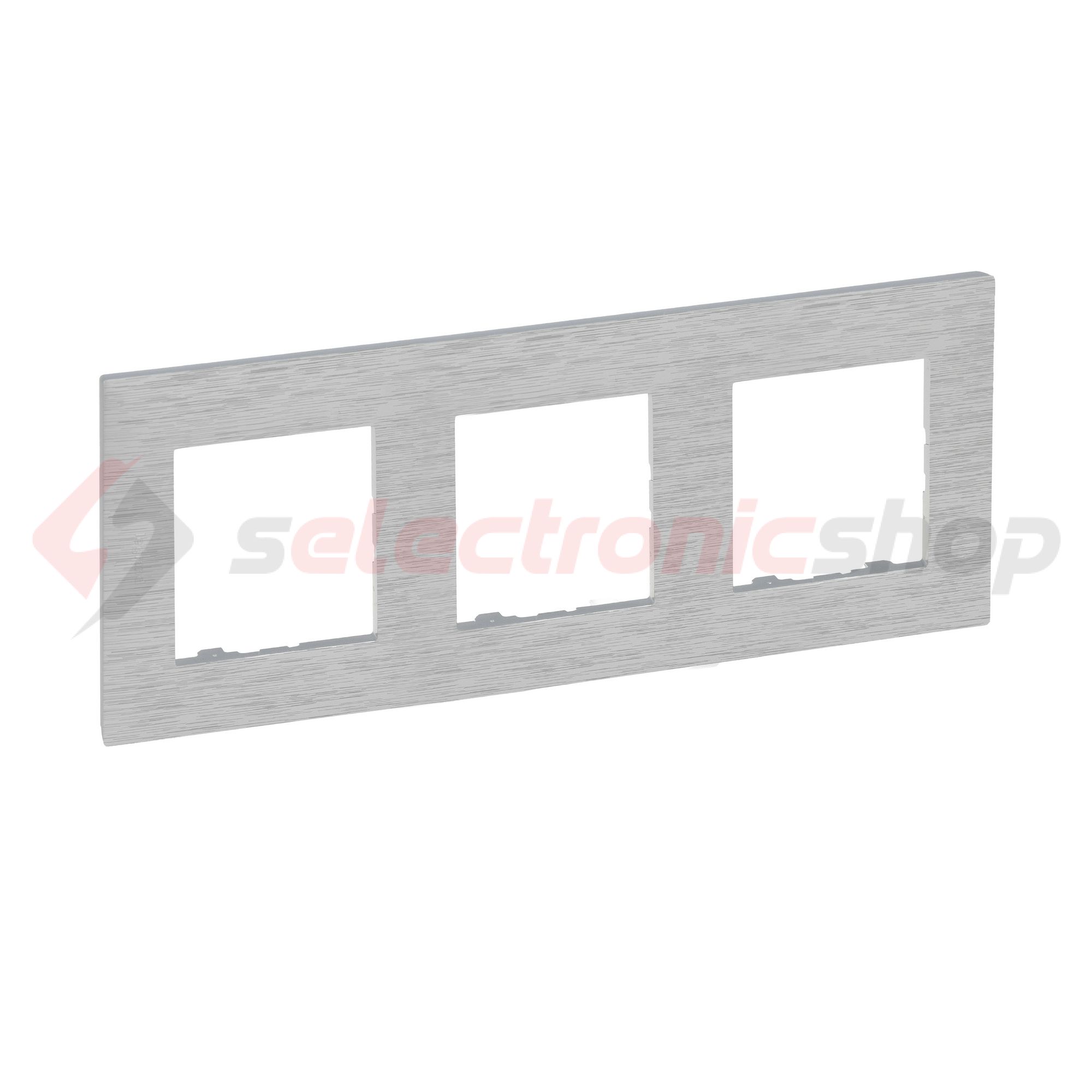 NiloéStep keret csiszolt alumínium 3-egység vízszintes és függőleges műanyag kezeletlen LEGRAND - 863893