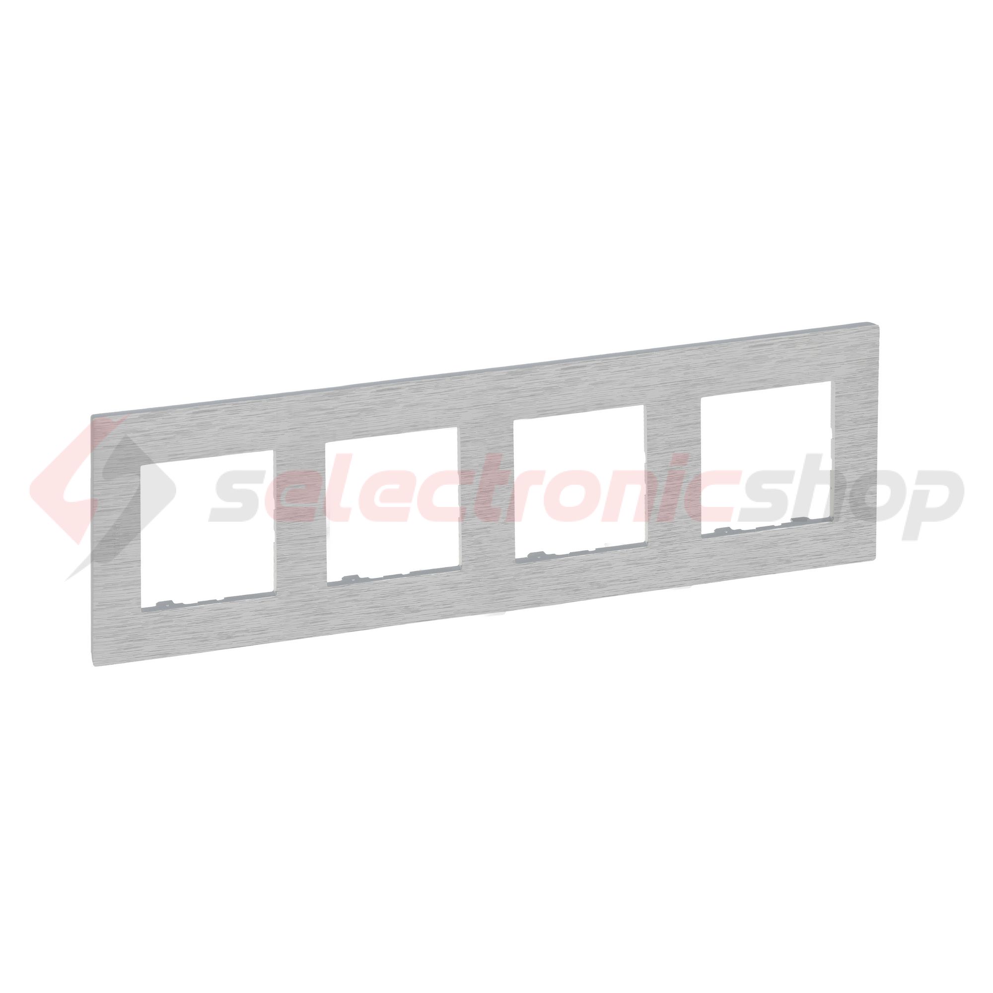 NiloéStep keret csiszolt alumínium 4-egység vízszintes és függőleges műanyag kezeletlen LEGRAND - 863894