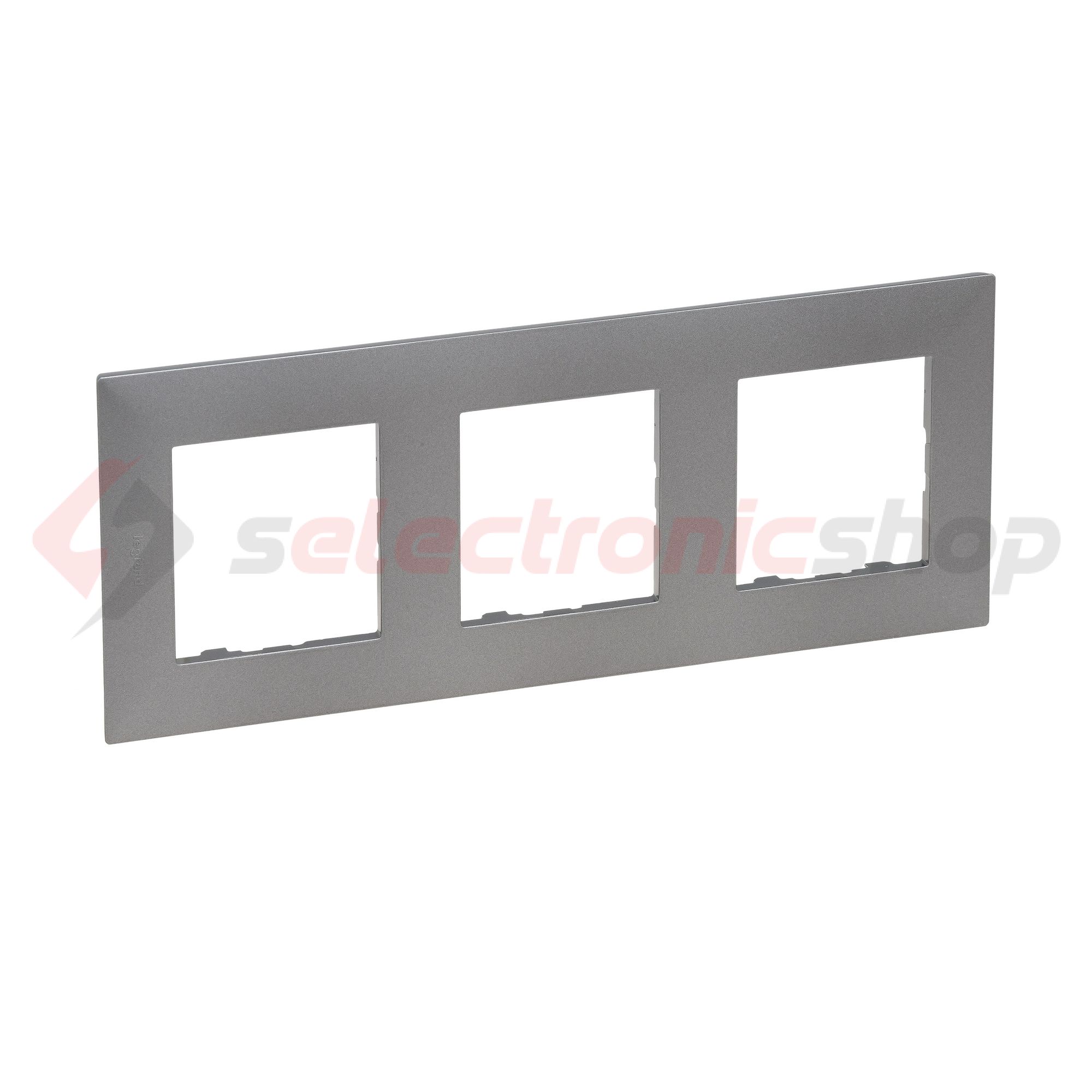 NiloéStep keret grafit szürke 3-egység vízszintes és függőleges műanyag kezeletlen LEGRAND - 863493