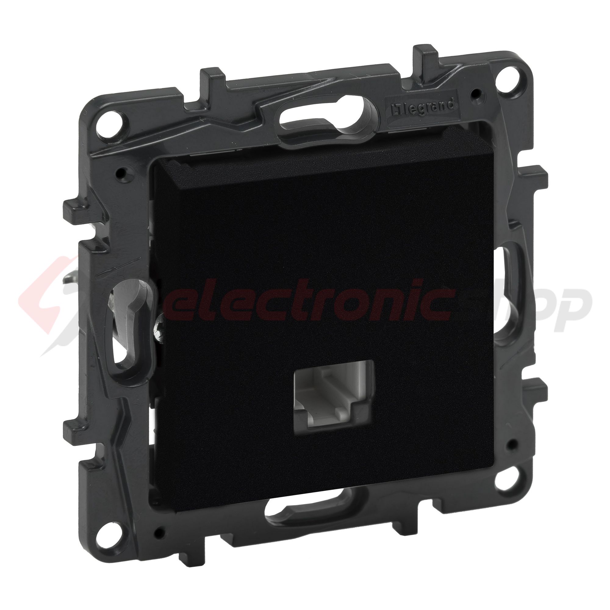 NiloéStep telefon csatlakozó betét közp. fedéllel RJ11 fekete LEGRAND - 863555