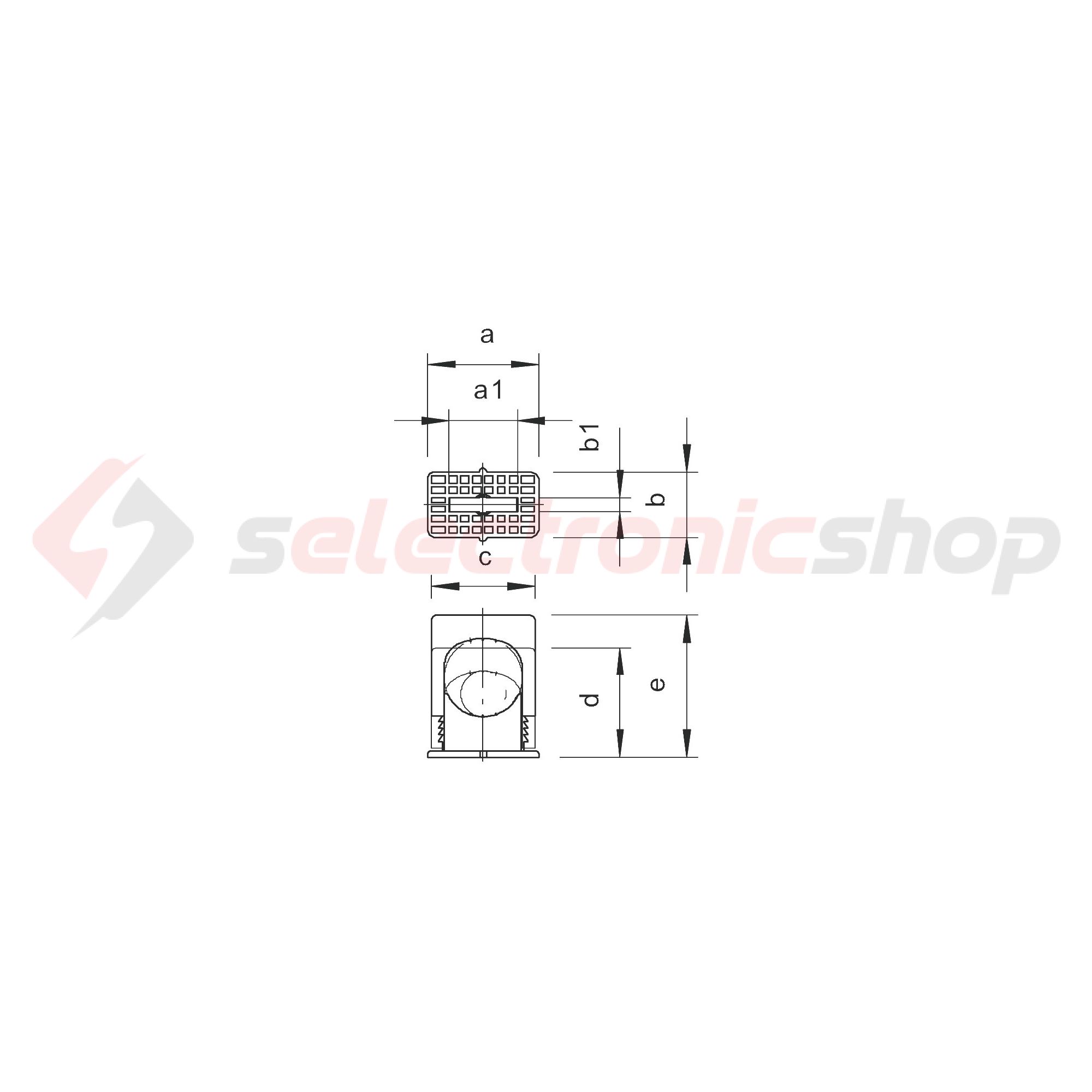 Nyomóbilincs műanyag 24-34mm-átmérő 1-kábel/cső szürke 3052 LGR OBO-BETTERMANN - 2101068