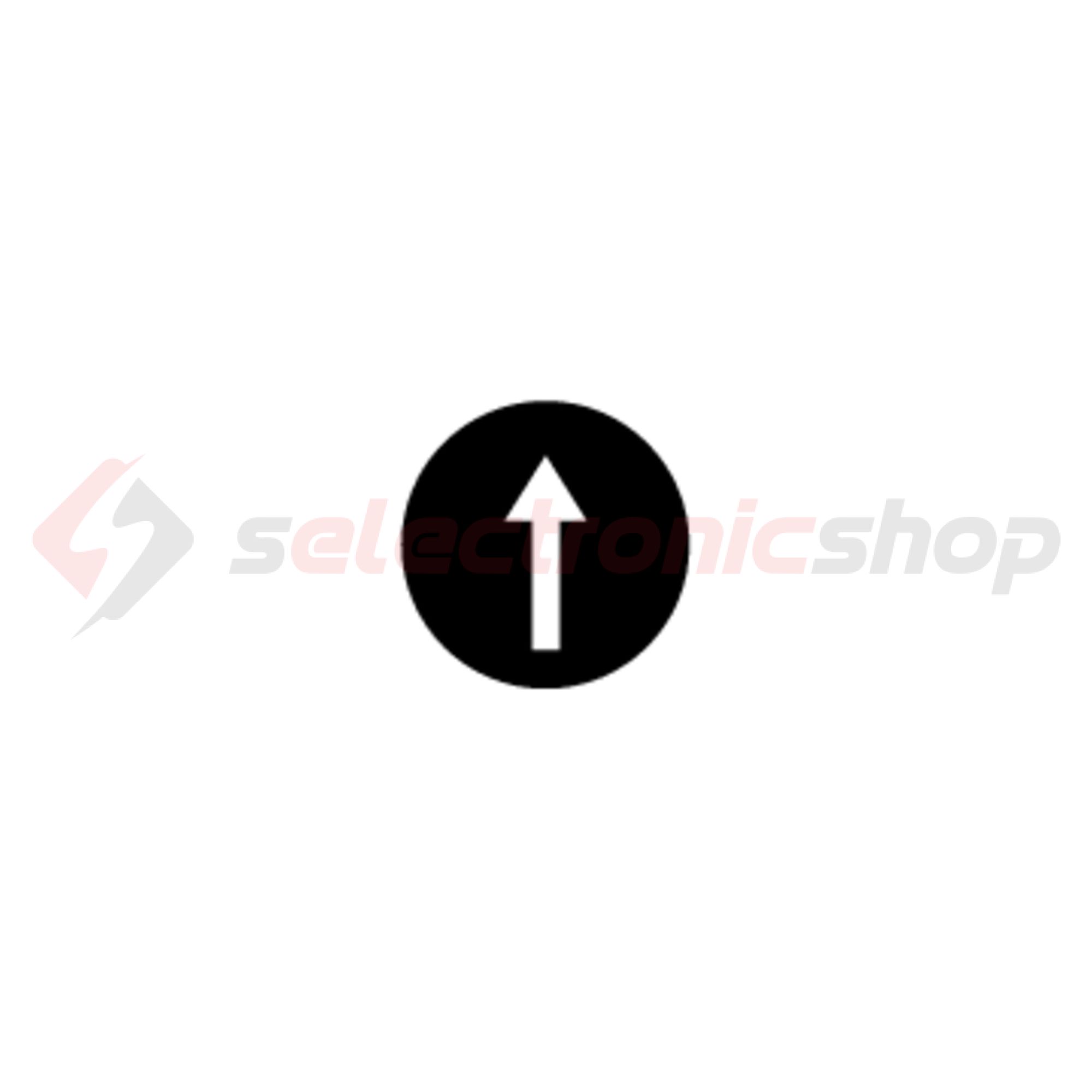 Nyomógomb-lapka kerek lapos fekete