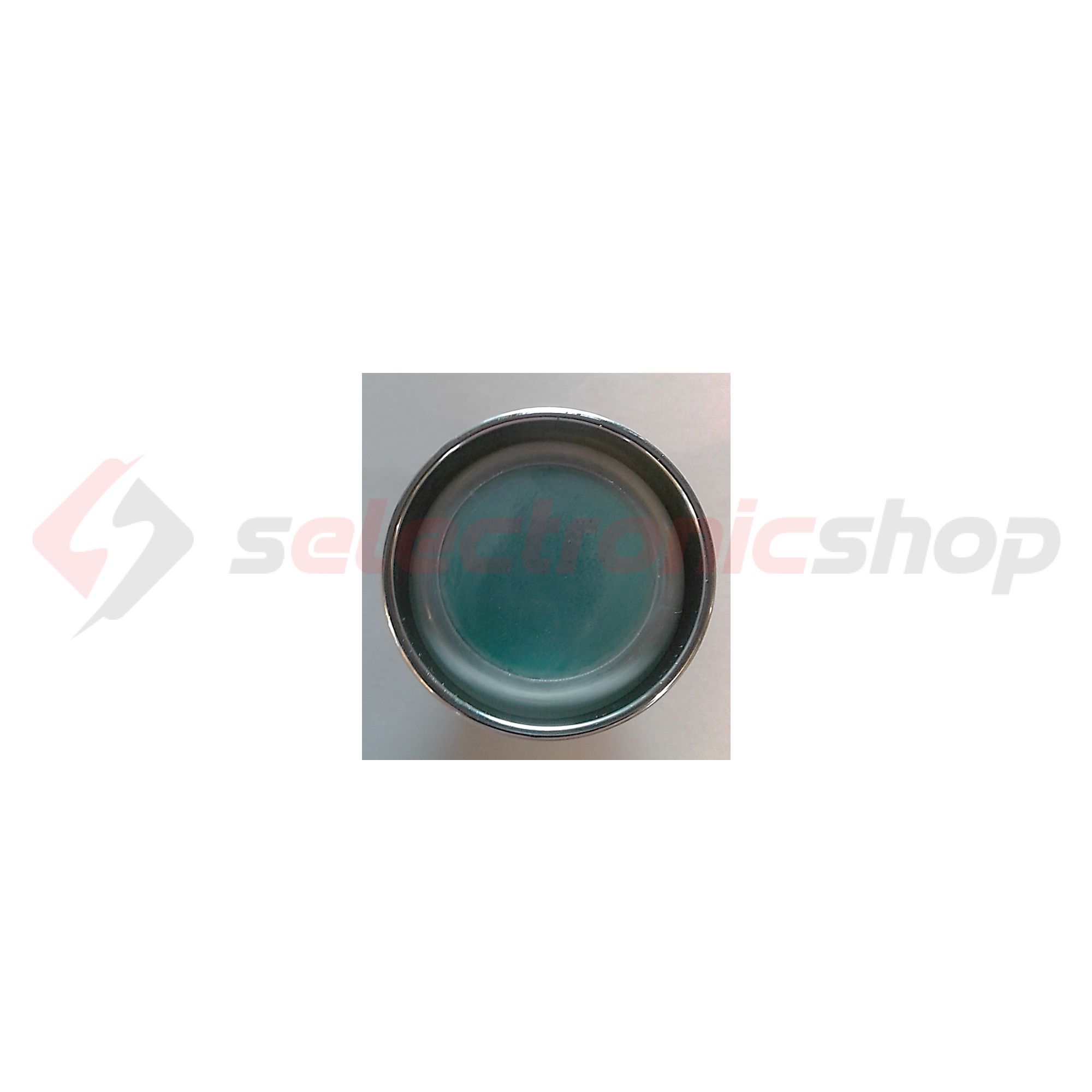 Nyomógombfej műanyag d22 világító lapos zöld kerek LT2-gn VA Elektronika - LT2-GN