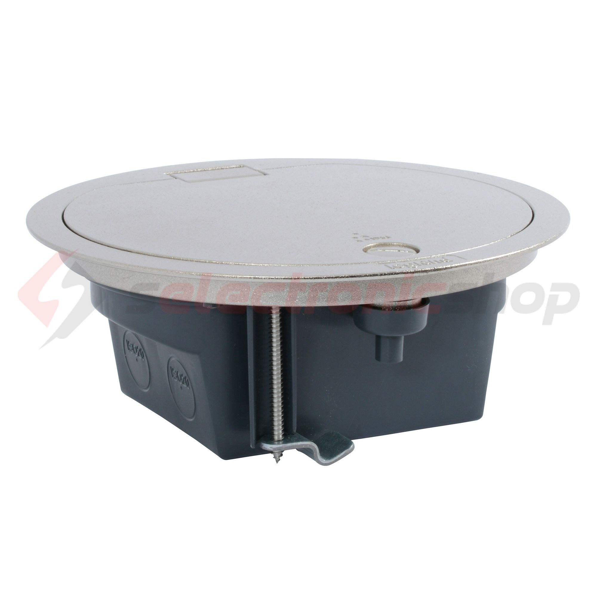 Padlódoboz Mosaichoz IP66 kerek 4-szerelvényhez krómozott cink öntvény LEGRAND - 088064