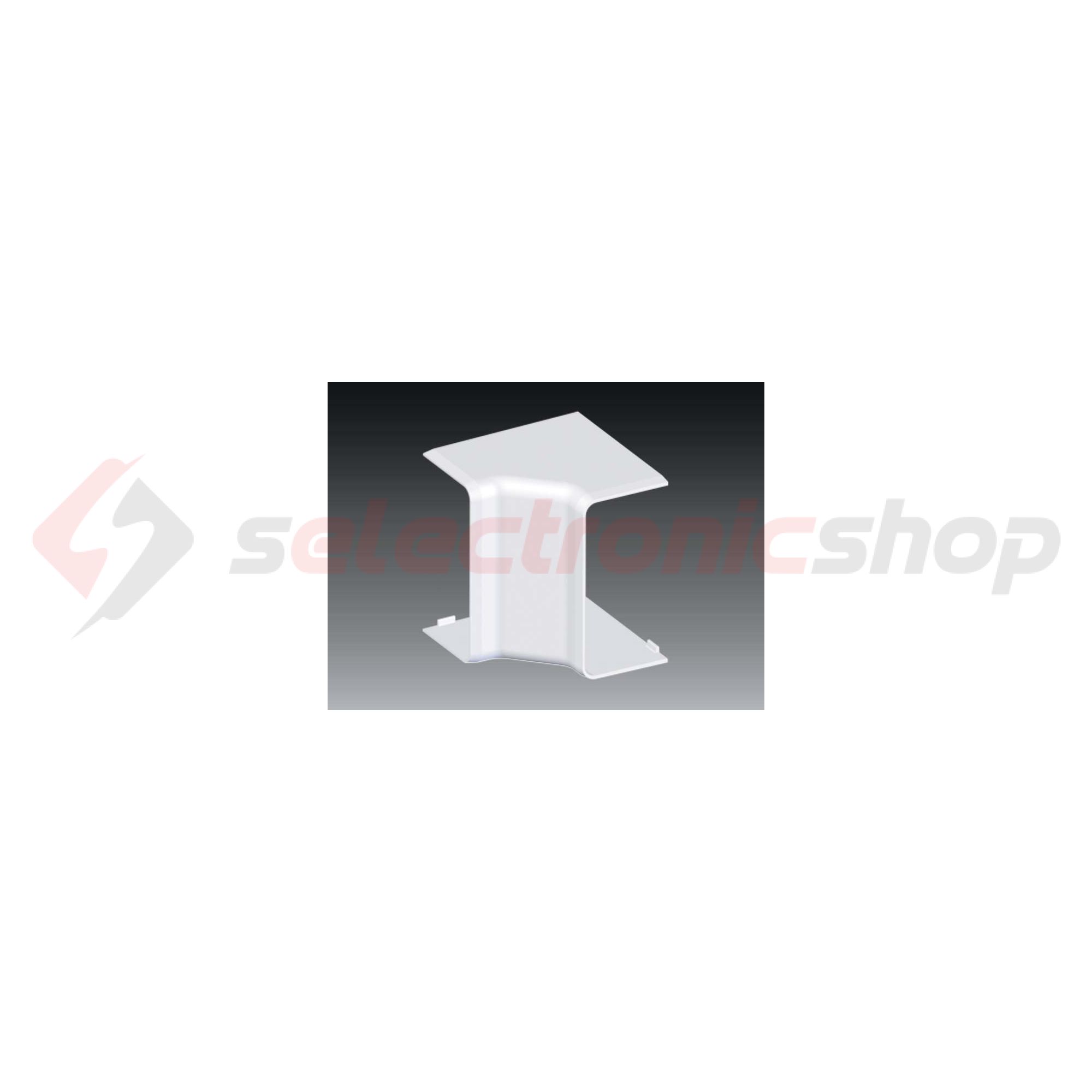 Parapetcsatorna belső sarok 80X40-hez szimmetrikus 90° fényesfehér műanyag PVC EKD KOPOS - 8505_HB