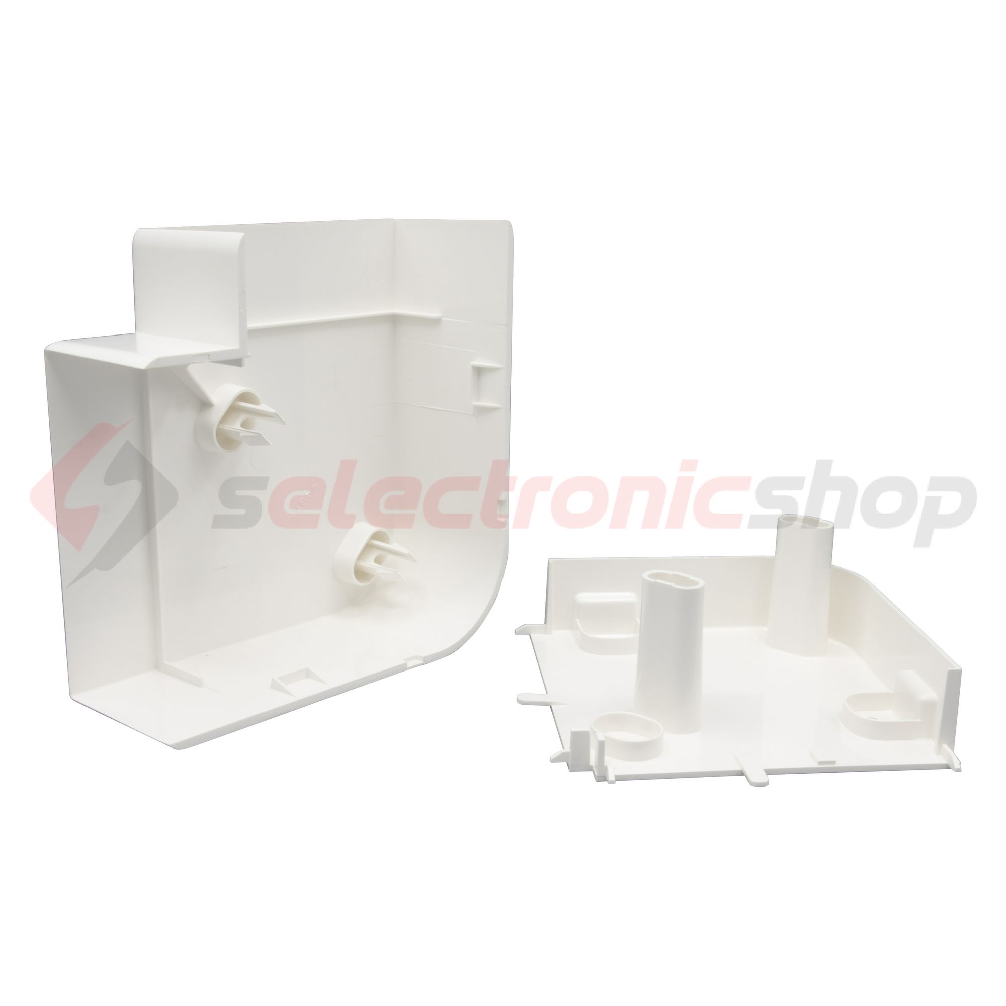 Parapetcsatorna L-idom 100x50-hez emelkedő/süllyedő 90° fényesfehér műanyag DLP-S LEGRAND - 638033