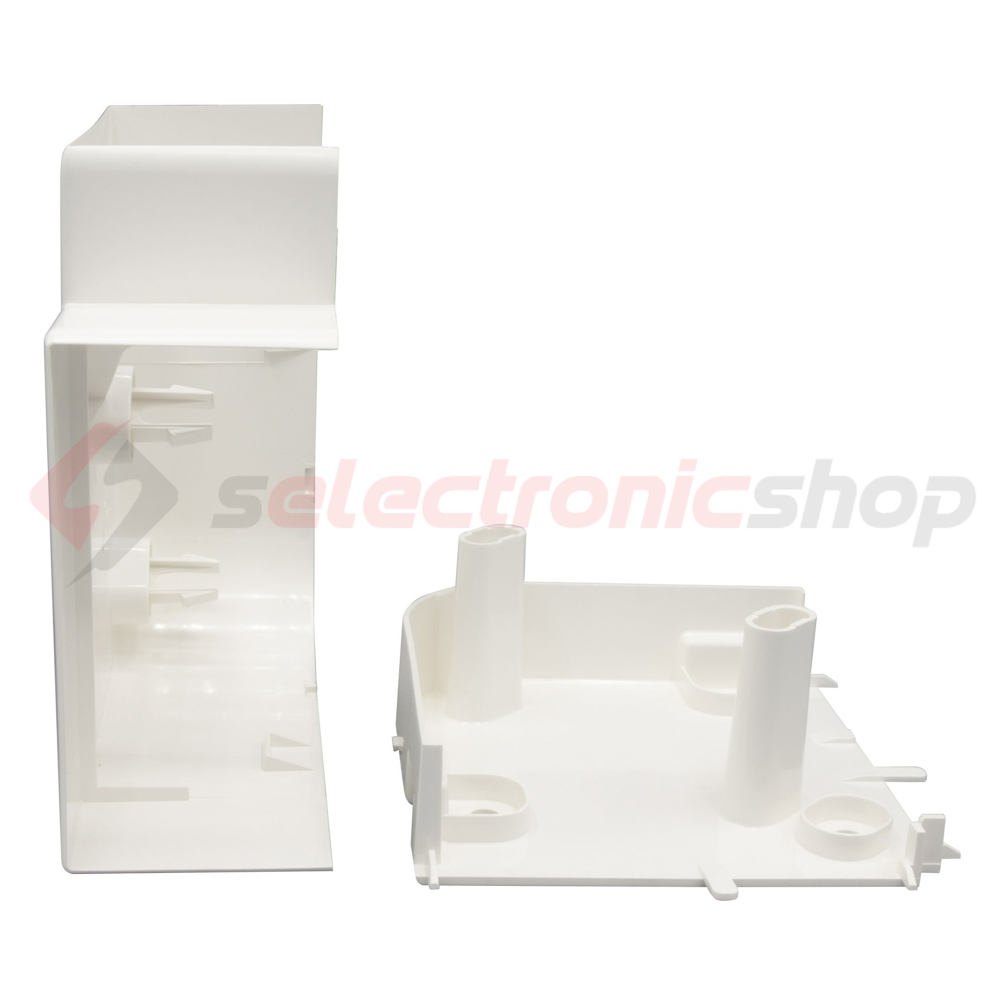 Parapetcsatorna L-idom 100x50-hez emelkedő/süllyedő 90° fényesfehér műanyag DLP-S LEGRAND - 638033