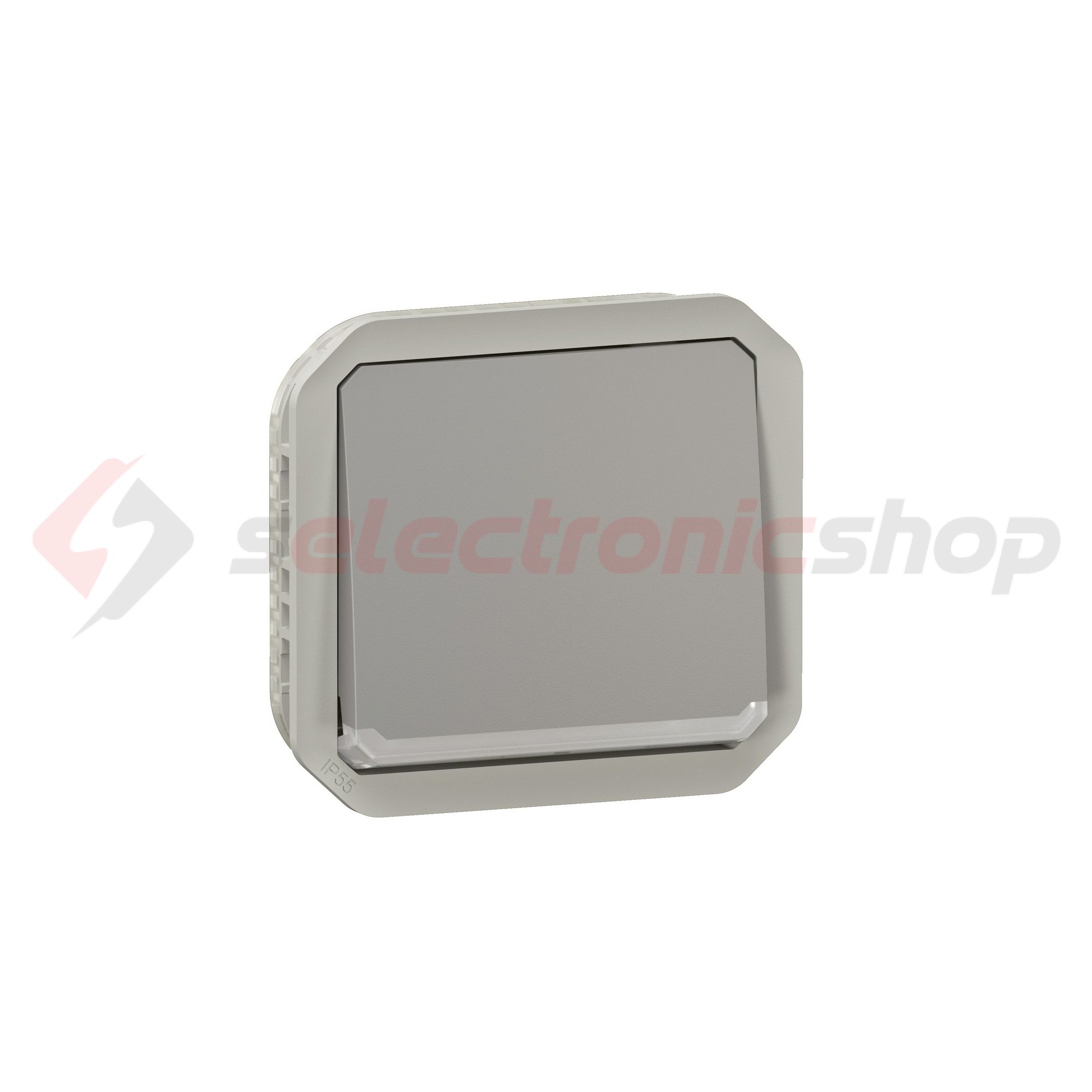 Plexo 106 váltókapcsoló betét közp. fedéllel szürke IP55 1- billentyű/gomb LEGRAND - 069512