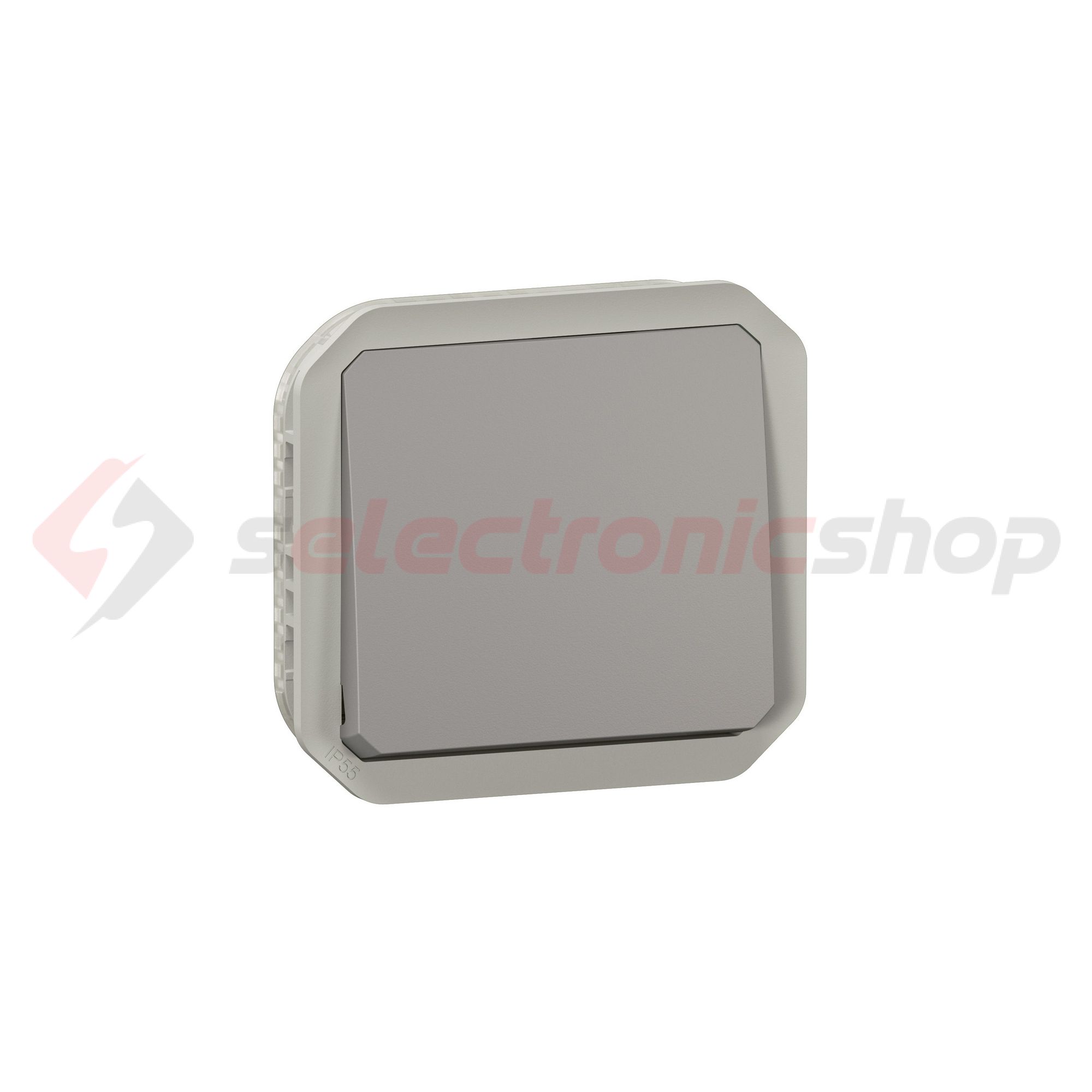 Plexo 107 keresztkapcsoló betét közp. fedéllel szürke IP55 1- billentyű/gomb LEGRAND - 069521