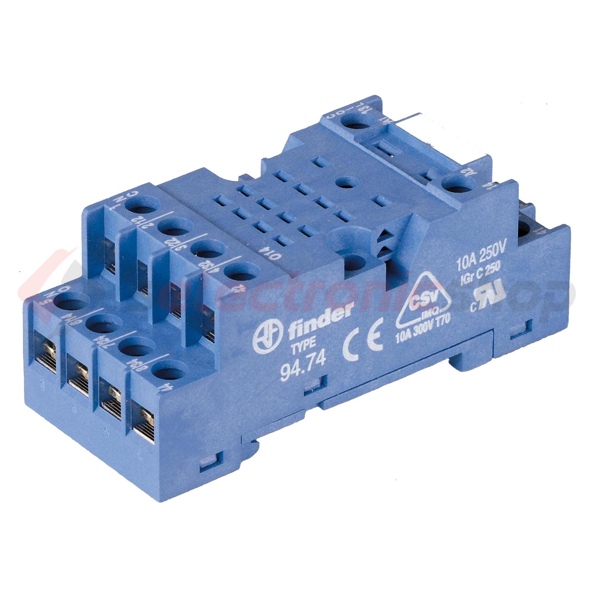 Reléfoglalat 55.32/34-hez csavaros DIN (kalap)sín 35mm 94.74 FINDER - 9474