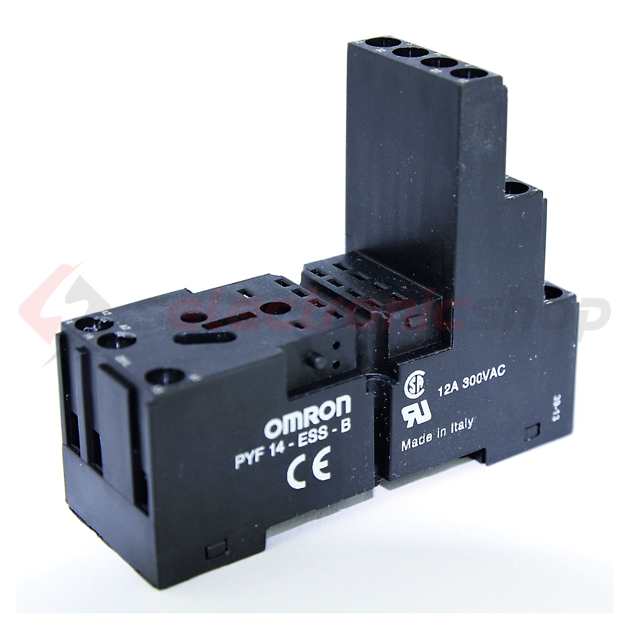 Reléfoglalat MY4/H3YN/G3F-hez csavaros DIN (kalap)sín 35mm 14-tűs PYF14-ESS-B OMRON - 371510