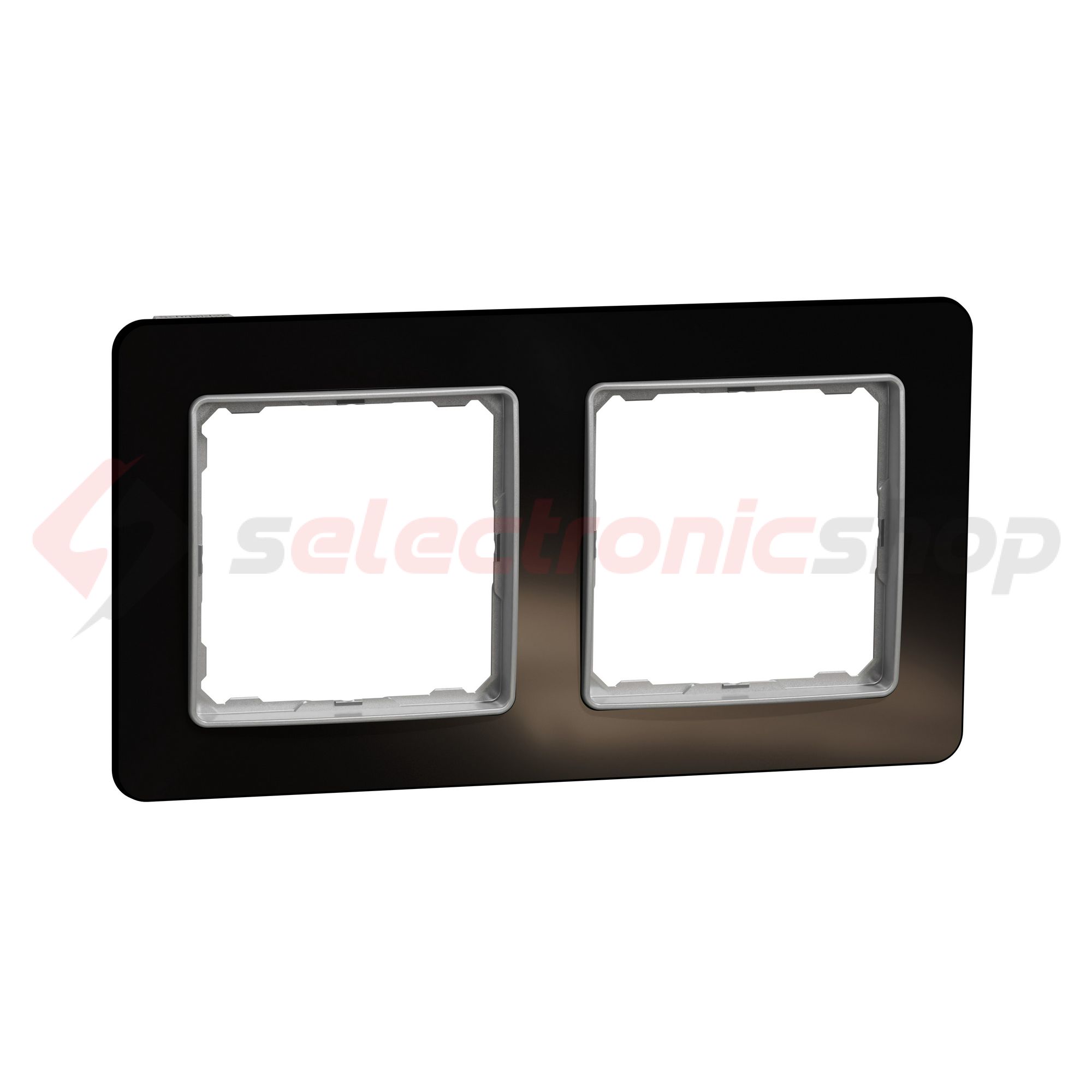 SednaElements keret kristályfekete 2-es vízszintes és függőleges műanyag Schneider - SDD361802
