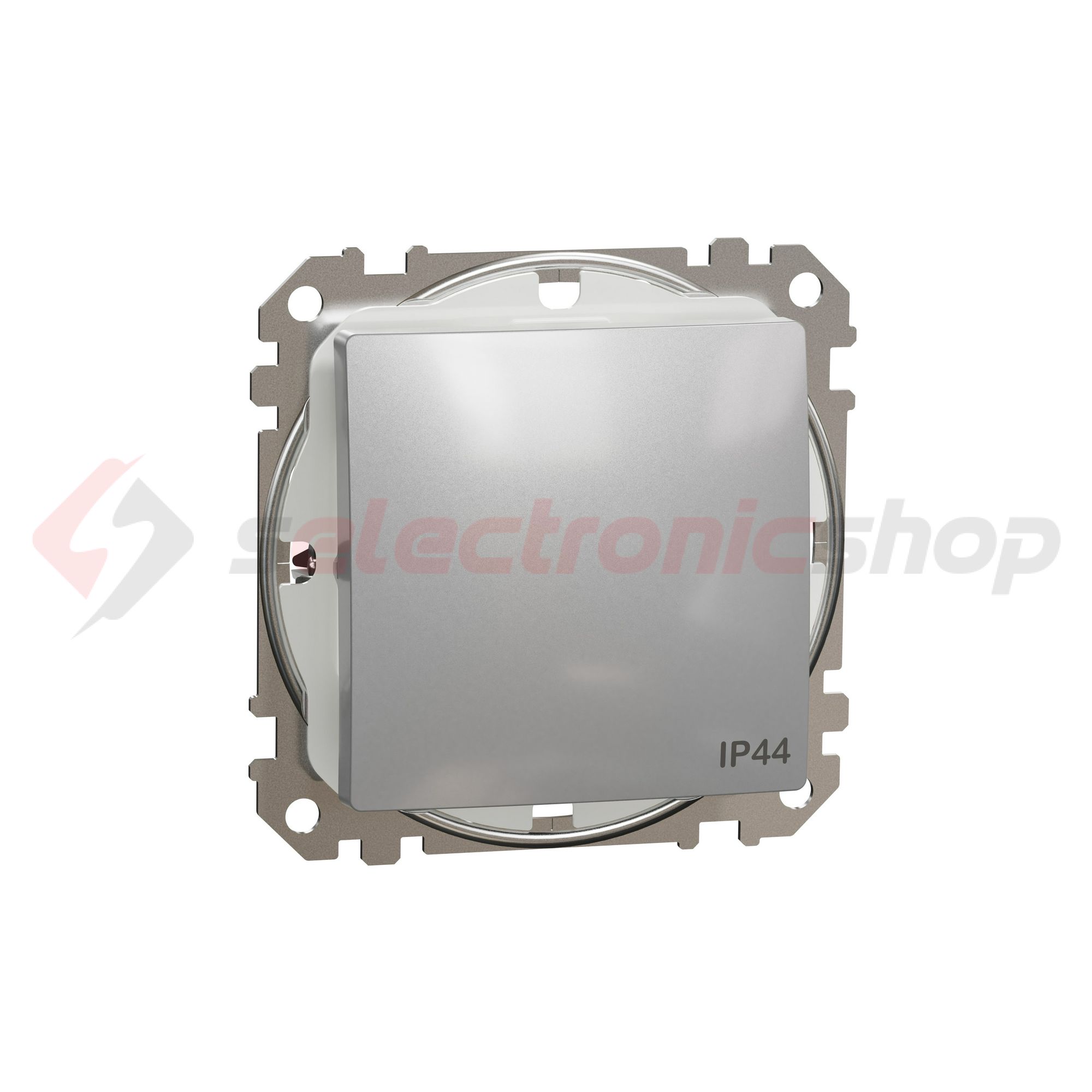 SednaÚj 101 1P kapcsoló betét adapterrel alumínium süllyesztett rugós IP44 Schneider - SDD213101