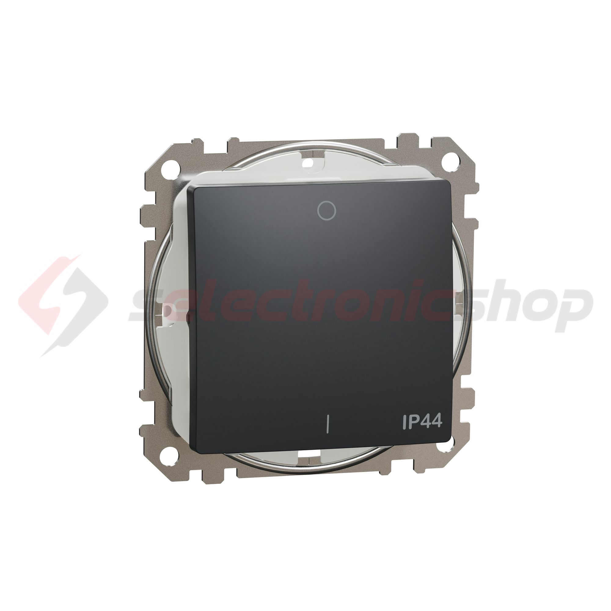 SednaÚj 102 2P kapcsoló betét adapterrel antracit süllyesztett rugós IP44 Schneider - SDD214102