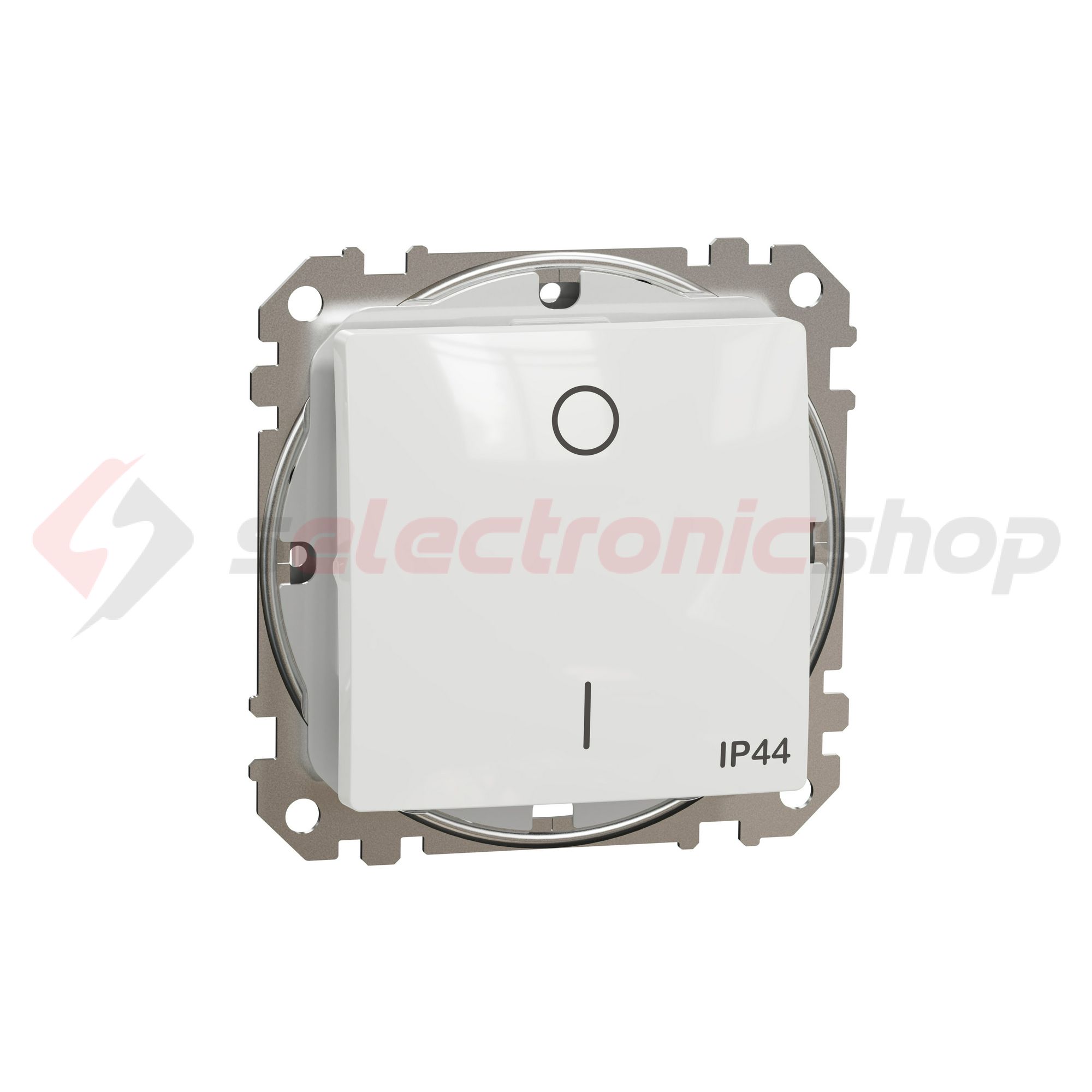 SednaÚj 102 2P kapcsoló betét adapterrel fehér süllyesztett rugós IP44 billentyű/gomb Schneider - SDD211102