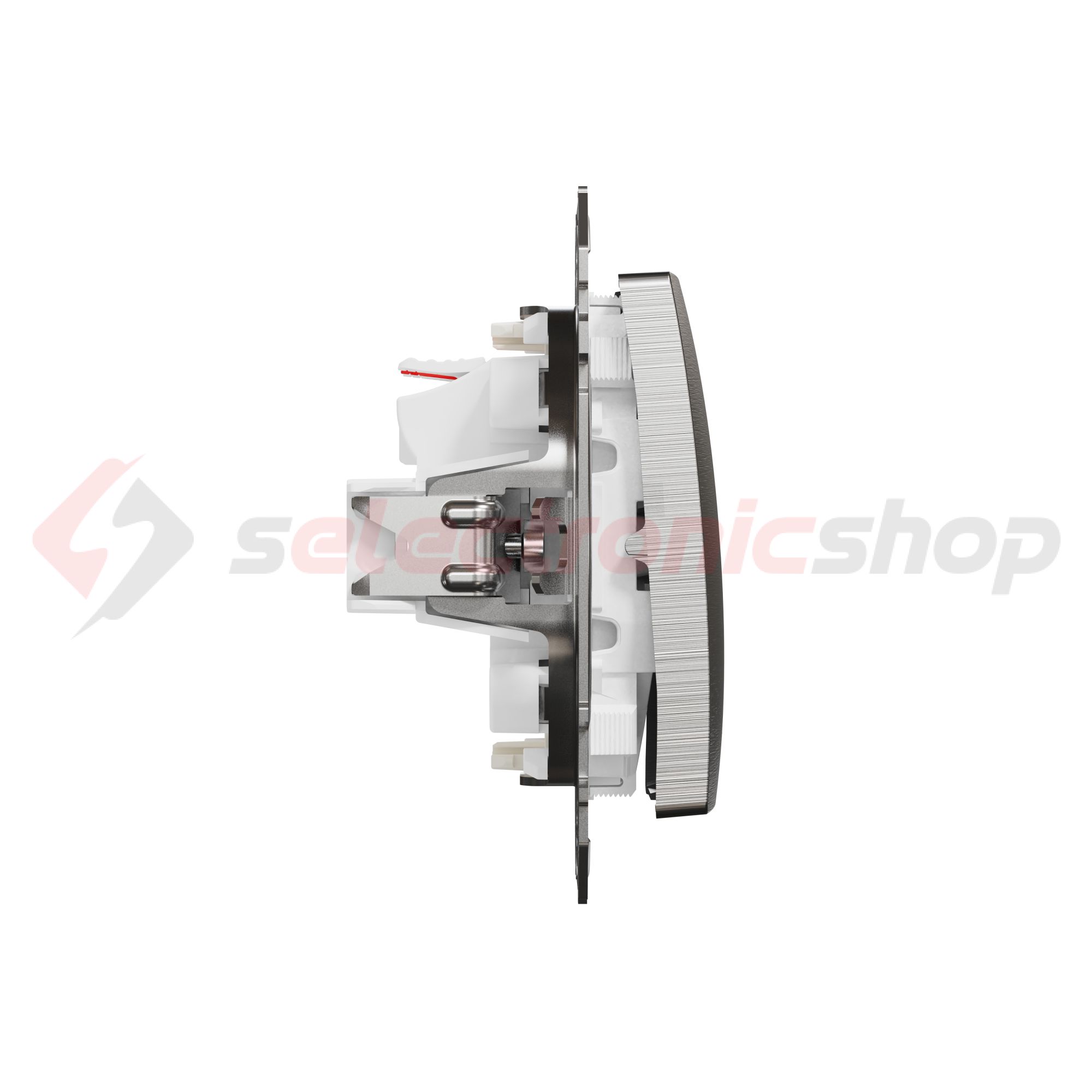 SednaÚj 105 2x1P csillárkapcsoló +jelzőfény betét adapterrel süllyesztett rugós IP20 Schneider - SDD170105L