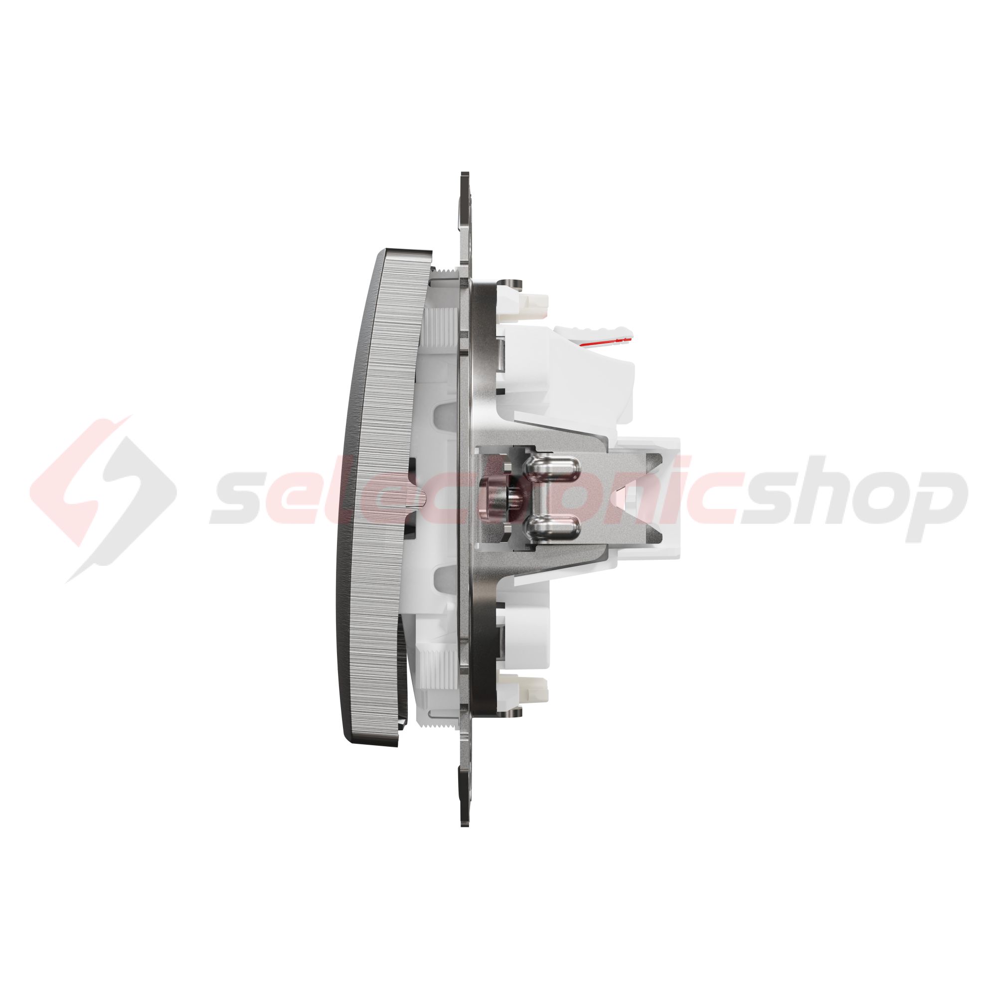 SednaÚj 105 2x1P csillárkapcsoló +jelzőfény betét adapterrel süllyesztett rugós IP20 Schneider - SDD170105L