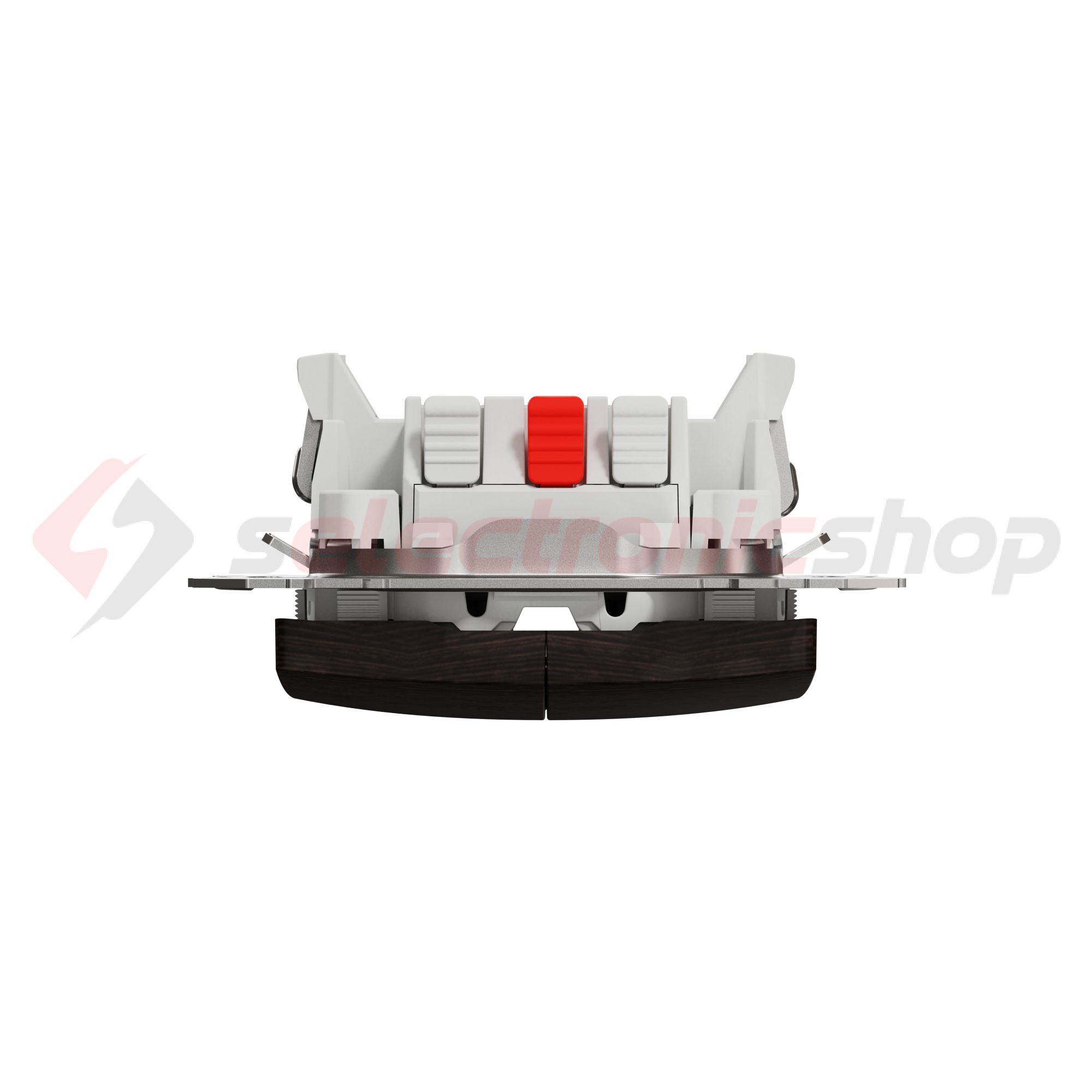 SednaÚj 105 2x1P csillárkapcsoló wenge betét adapterrel süllyesztett rugós IP20 Schneider - SDD181105