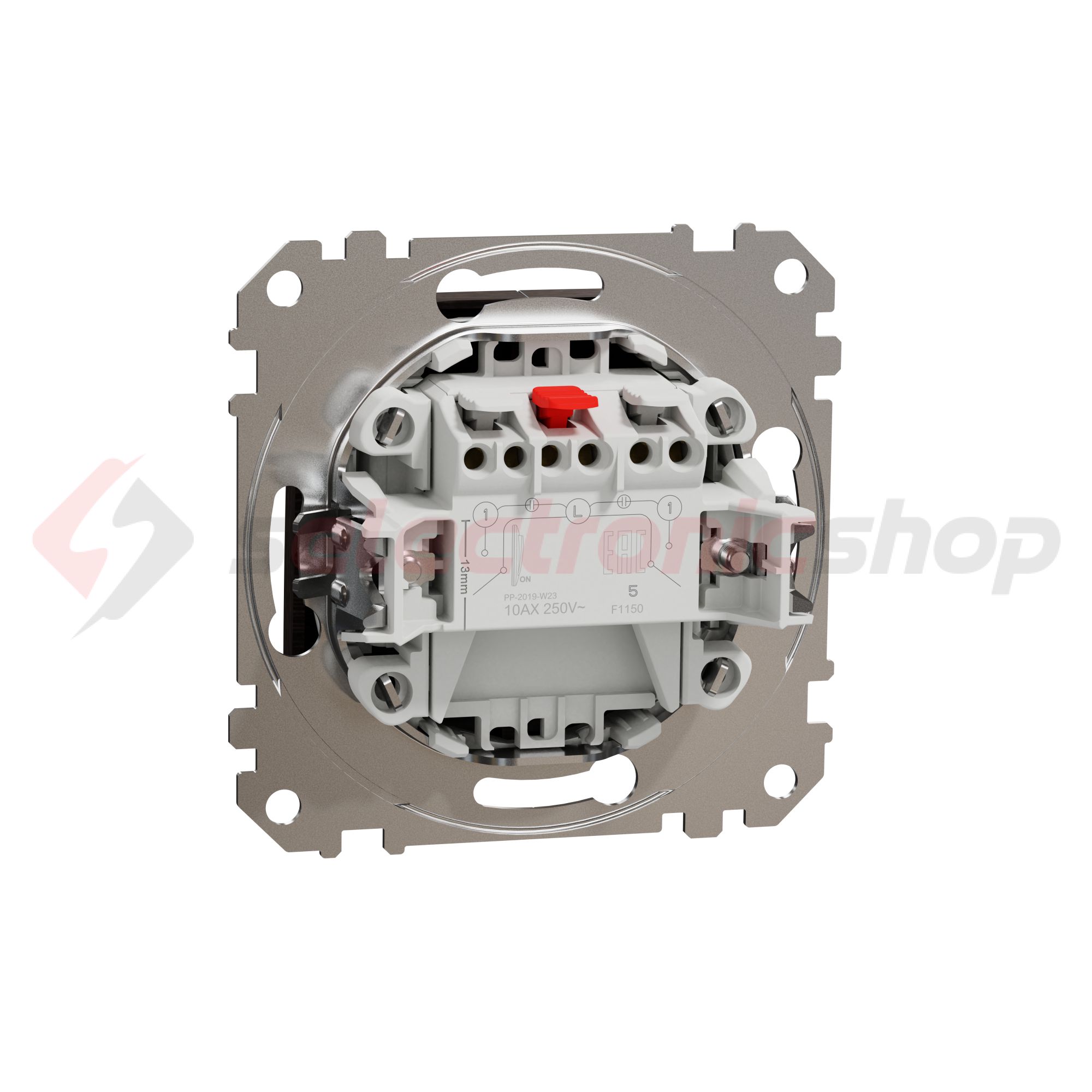 SednaÚj 105 2x1P csillárkapcsoló wenge betét adapterrel süllyesztett rugós IP20 Schneider - SDD181105