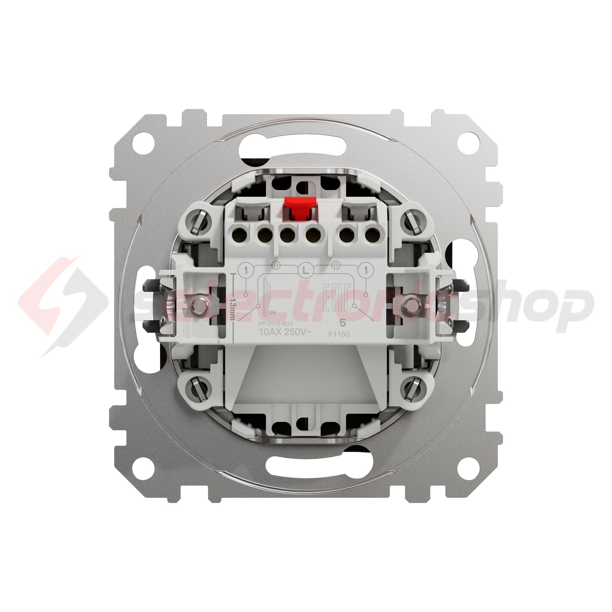 SednaÚj 105 2x1P csillárkapcsoló wenge betét adapterrel süllyesztett rugós IP20 Schneider - SDD181105