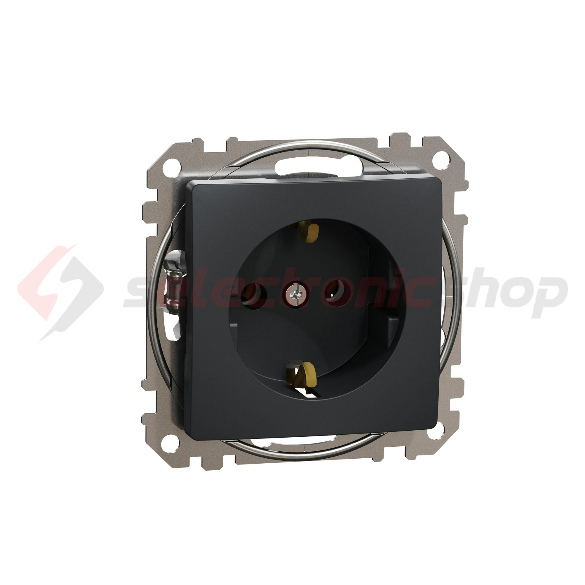 SednaÚj 162 dugalj földelt antracit IP20 süllyesztett csavaros Schneider - SDD114025