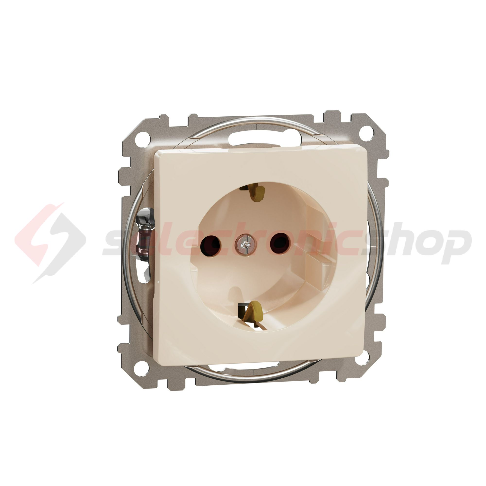 SednaÚj 162 dugalj földelt gyerekzárral bézs IP20 süllyesztett csavaros Schneider - SDD112021