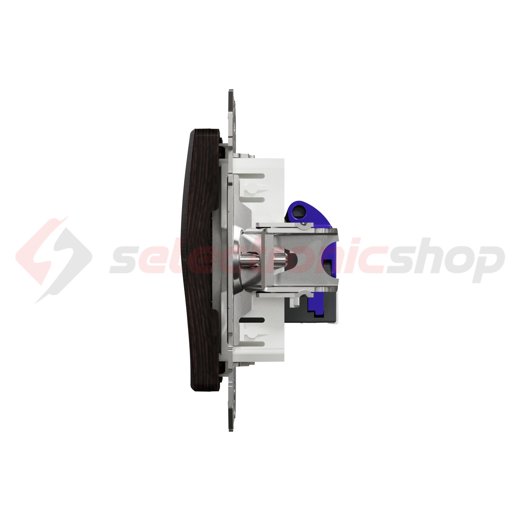 SednaÚj adatcsatlakozó dugalj UTP wenge RJ45 8(8) Cat6A(IEC) süllyesztett csavaros Schneider - SDD181466