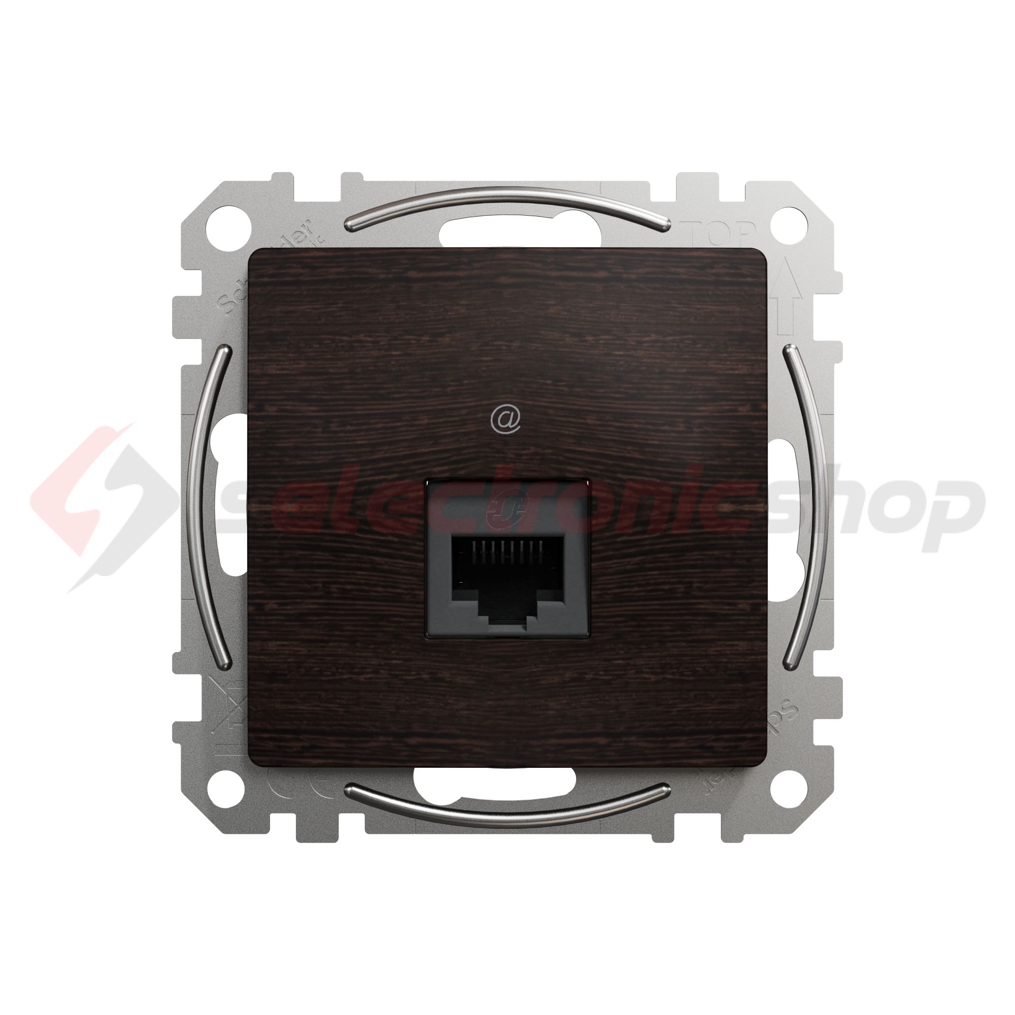 SednaÚj adatcsatlakozó dugalj UTP wenge RJ45 8(8) Cat6A(IEC) süllyesztett csavaros Schneider - SDD181466