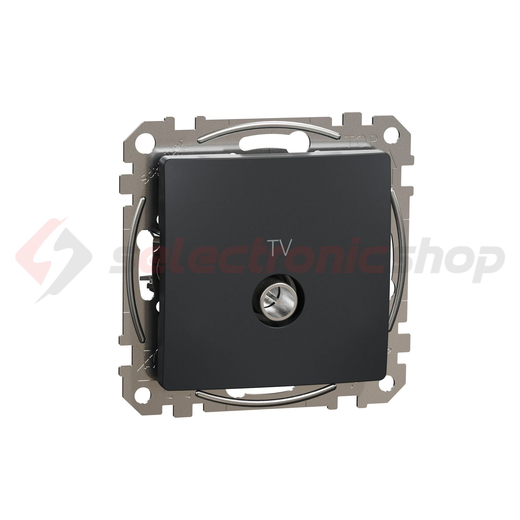 SednaÚj antenna aljzat betét közp. fedéllel TV koax átmenő 7dB műanyag antracit Schneider - SDD114474